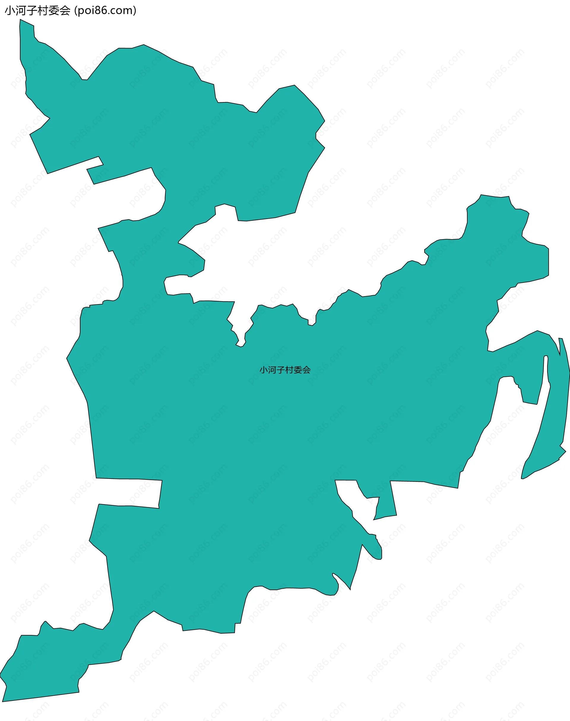 小河子村委会边界地图