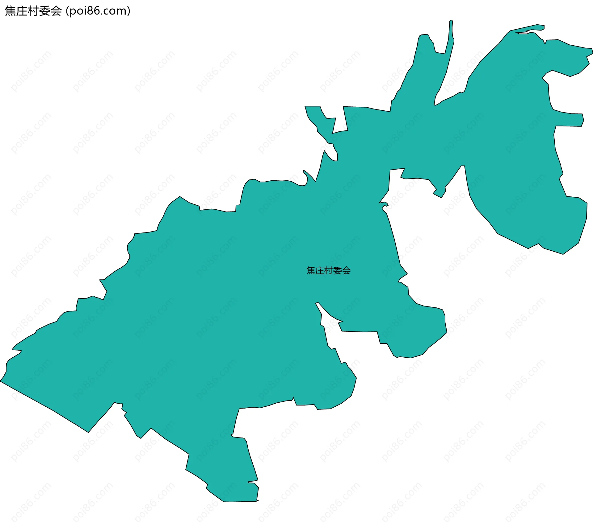 焦庄村委会边界地图