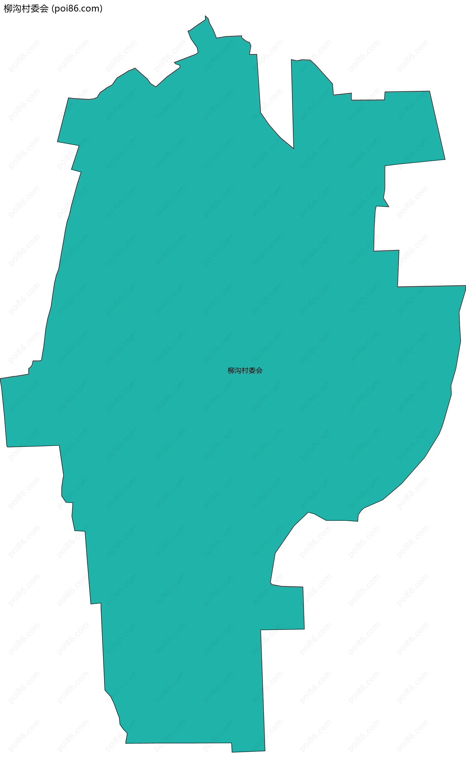 柳沟村委会边界地图