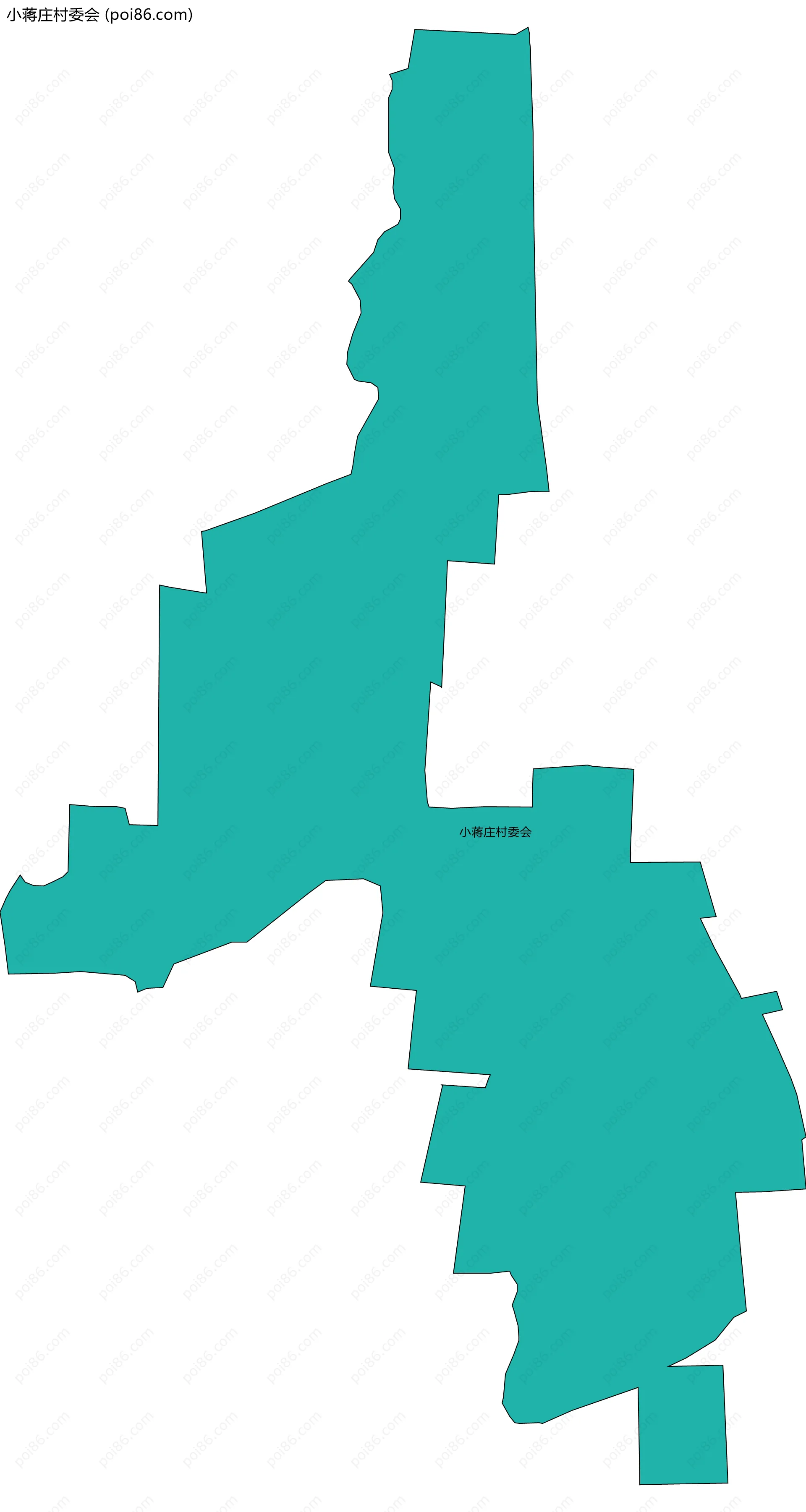 小蒋庄村委会边界地图