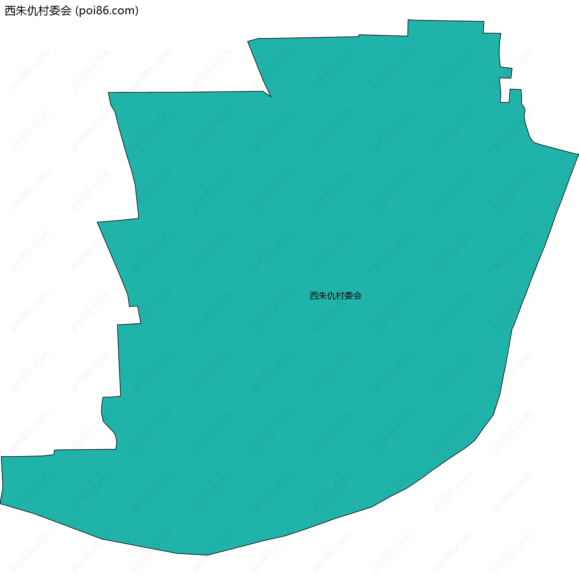 西朱仇村委会边界地图