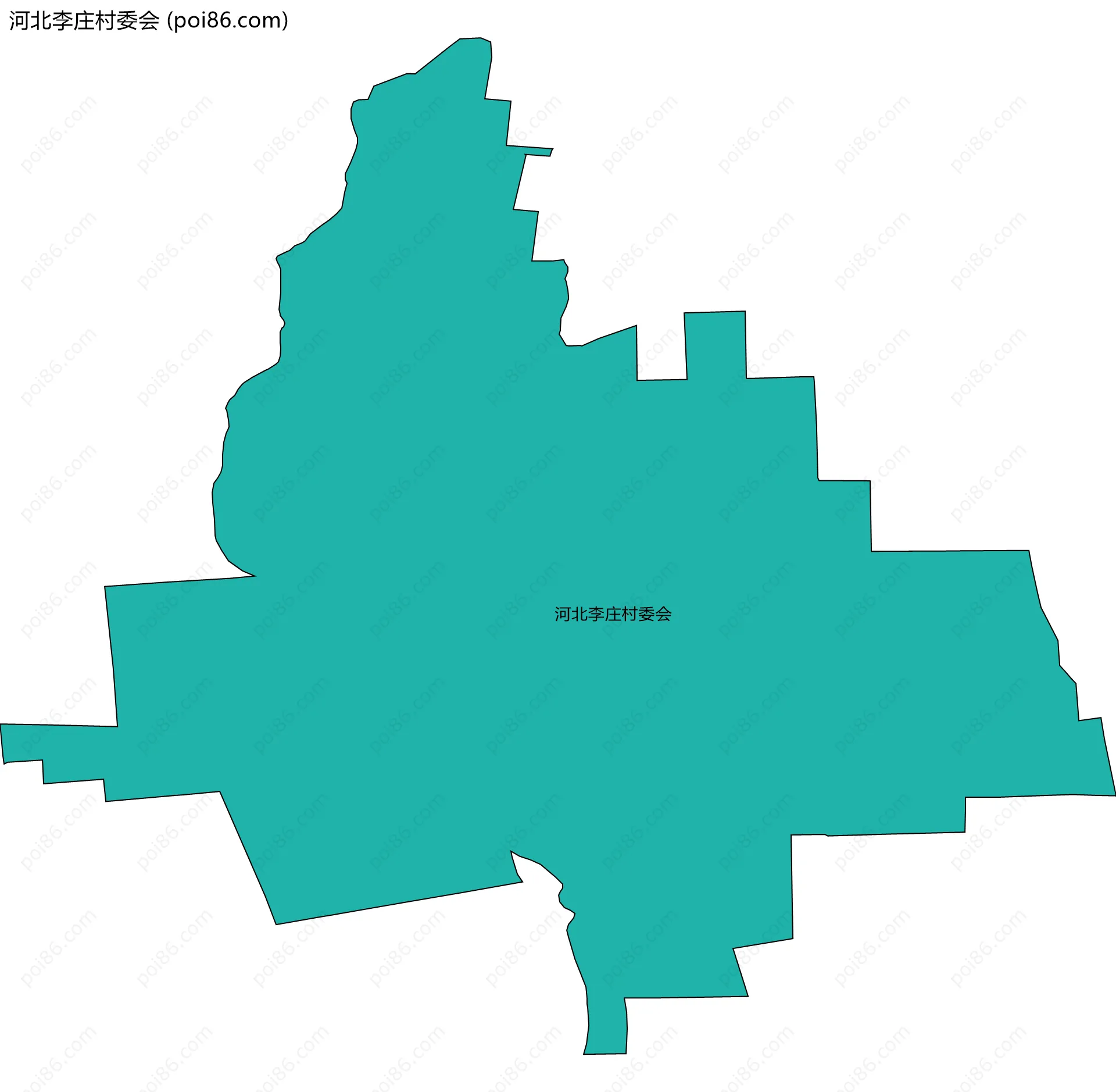 河北李庄村委会边界地图