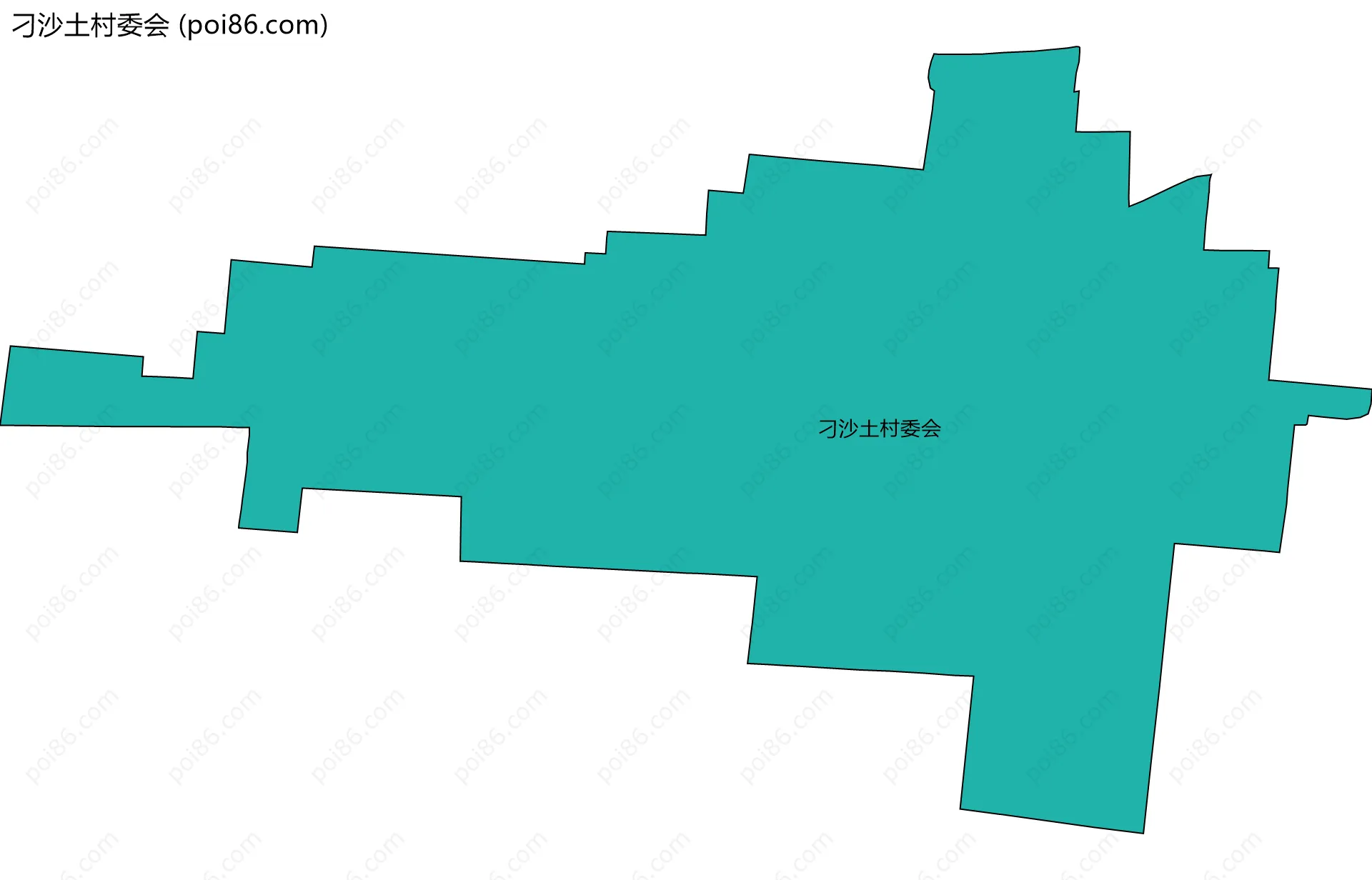 刁沙土村委会边界地图
