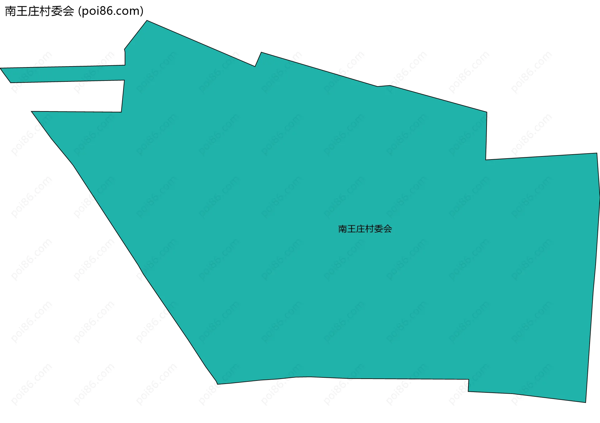 南王庄村委会边界地图