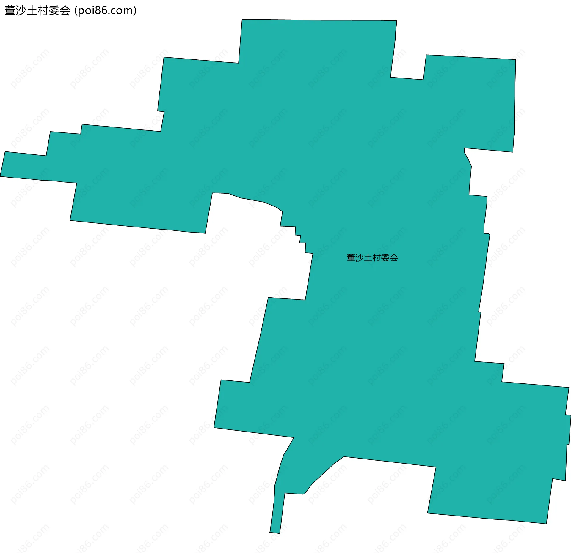 董沙土村委会边界地图