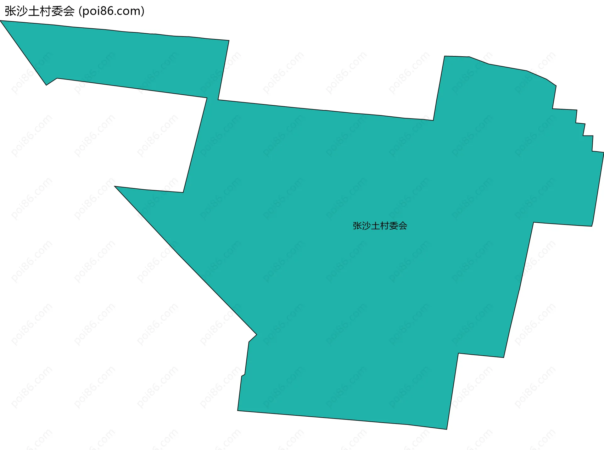 张沙土村委会边界地图