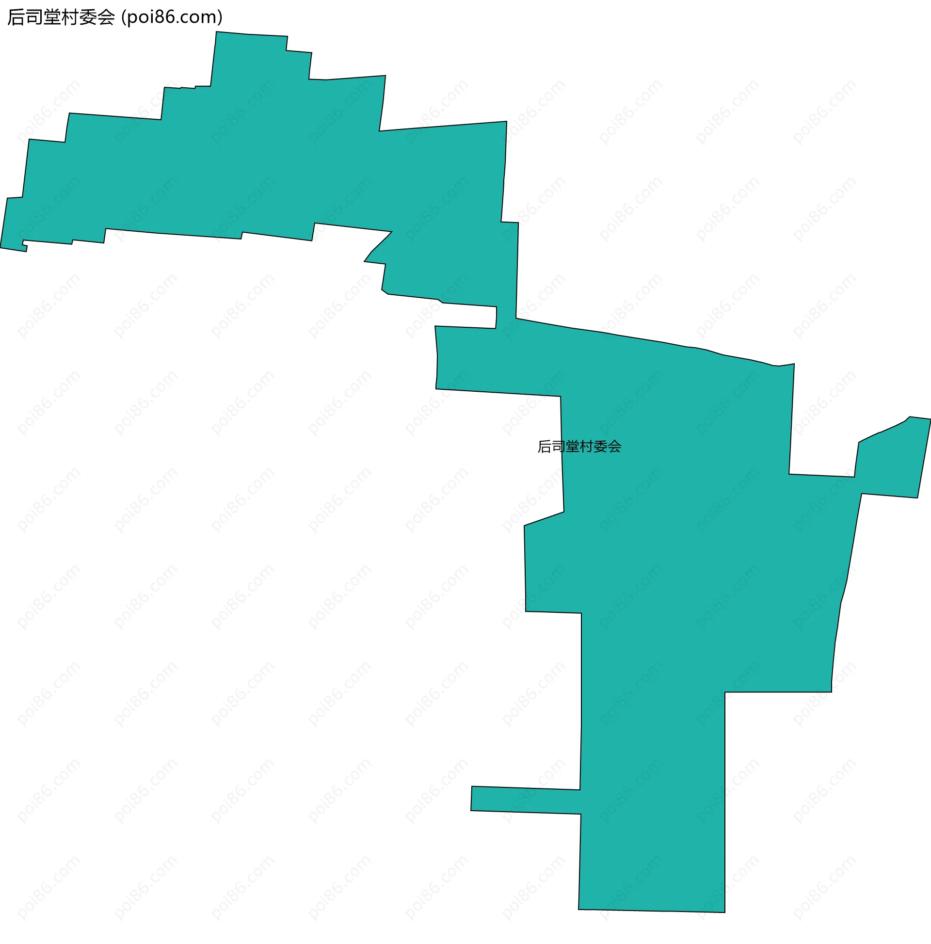 后司堂村委会边界地图