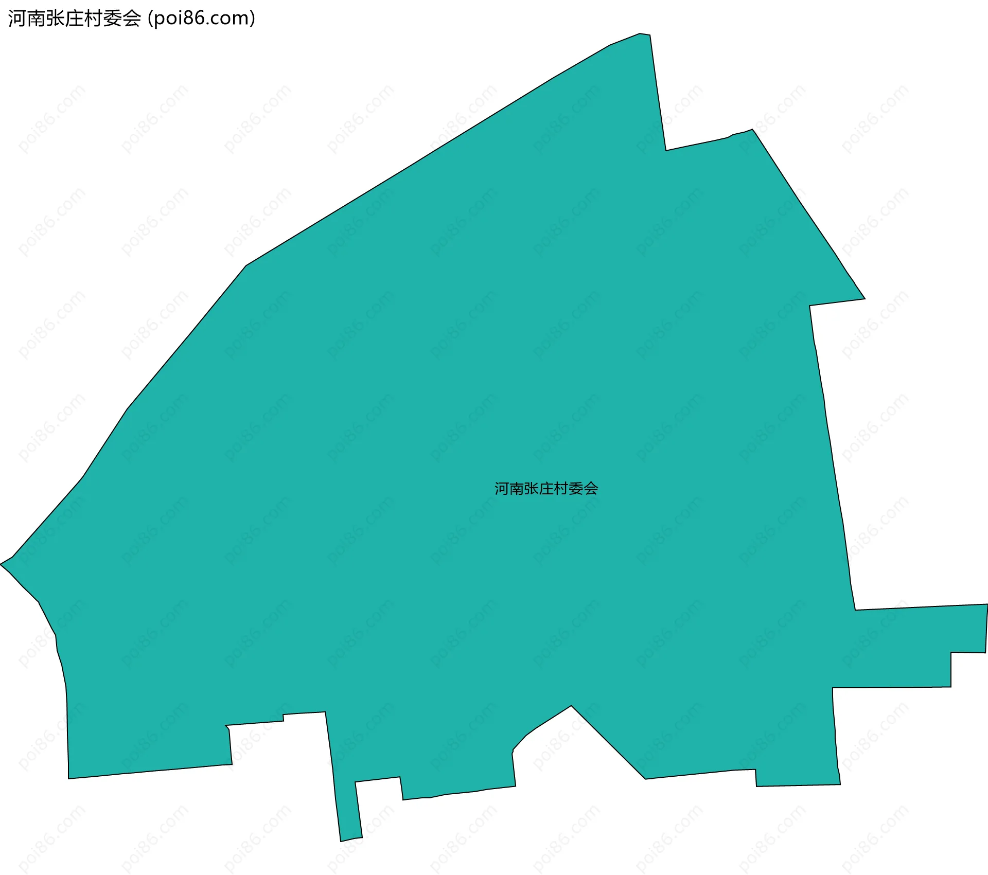 河南张庄村委会边界地图