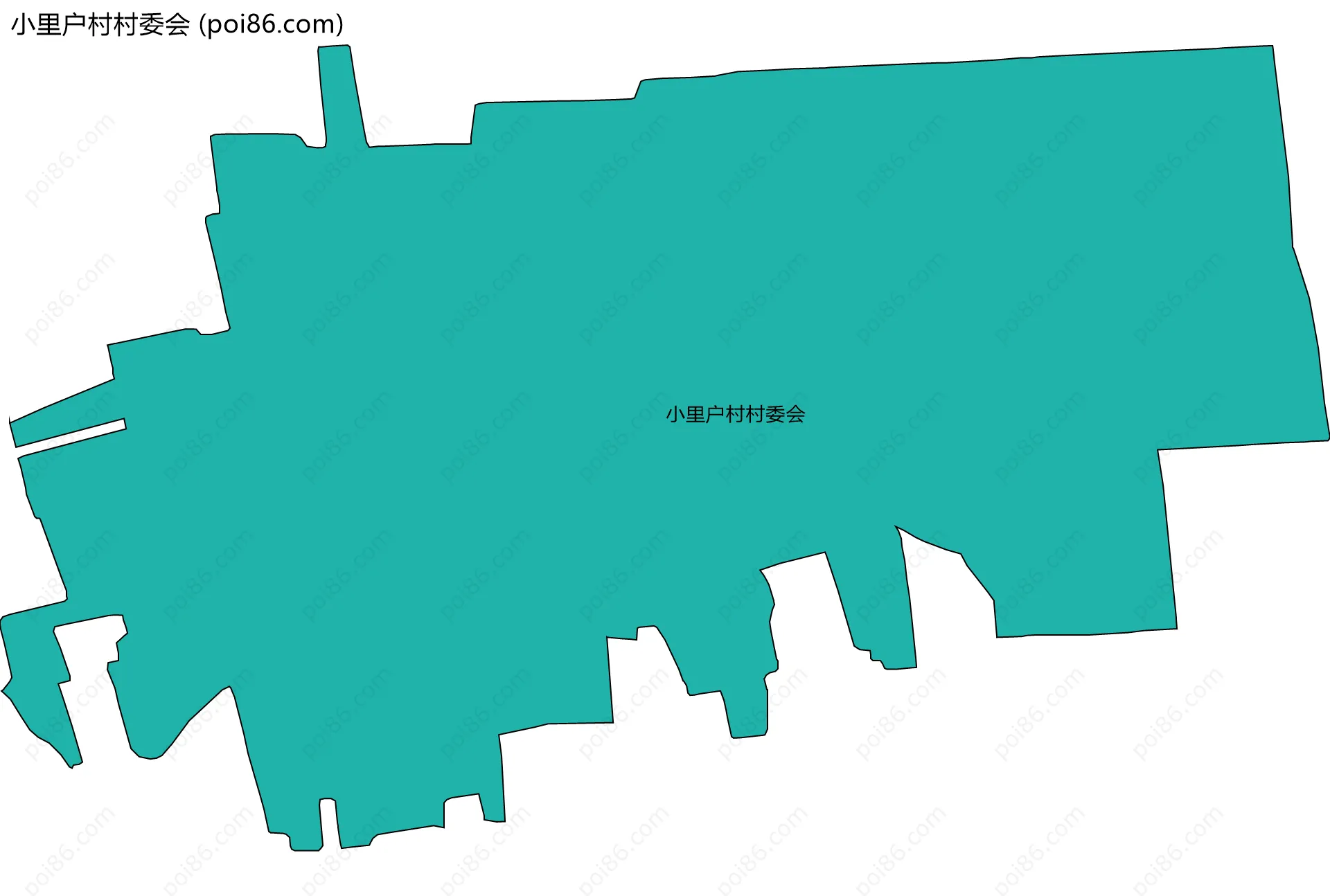 小里户村村委会边界地图