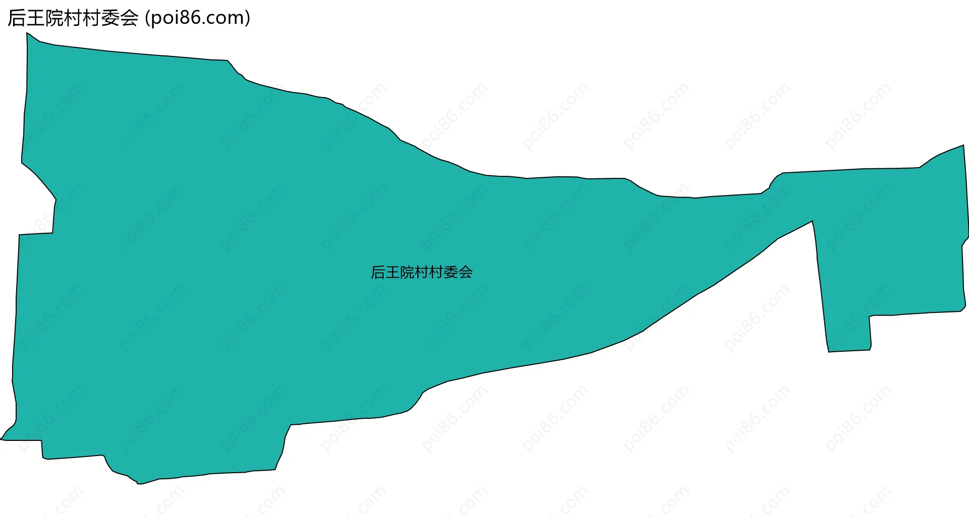 后王院村村委会边界地图