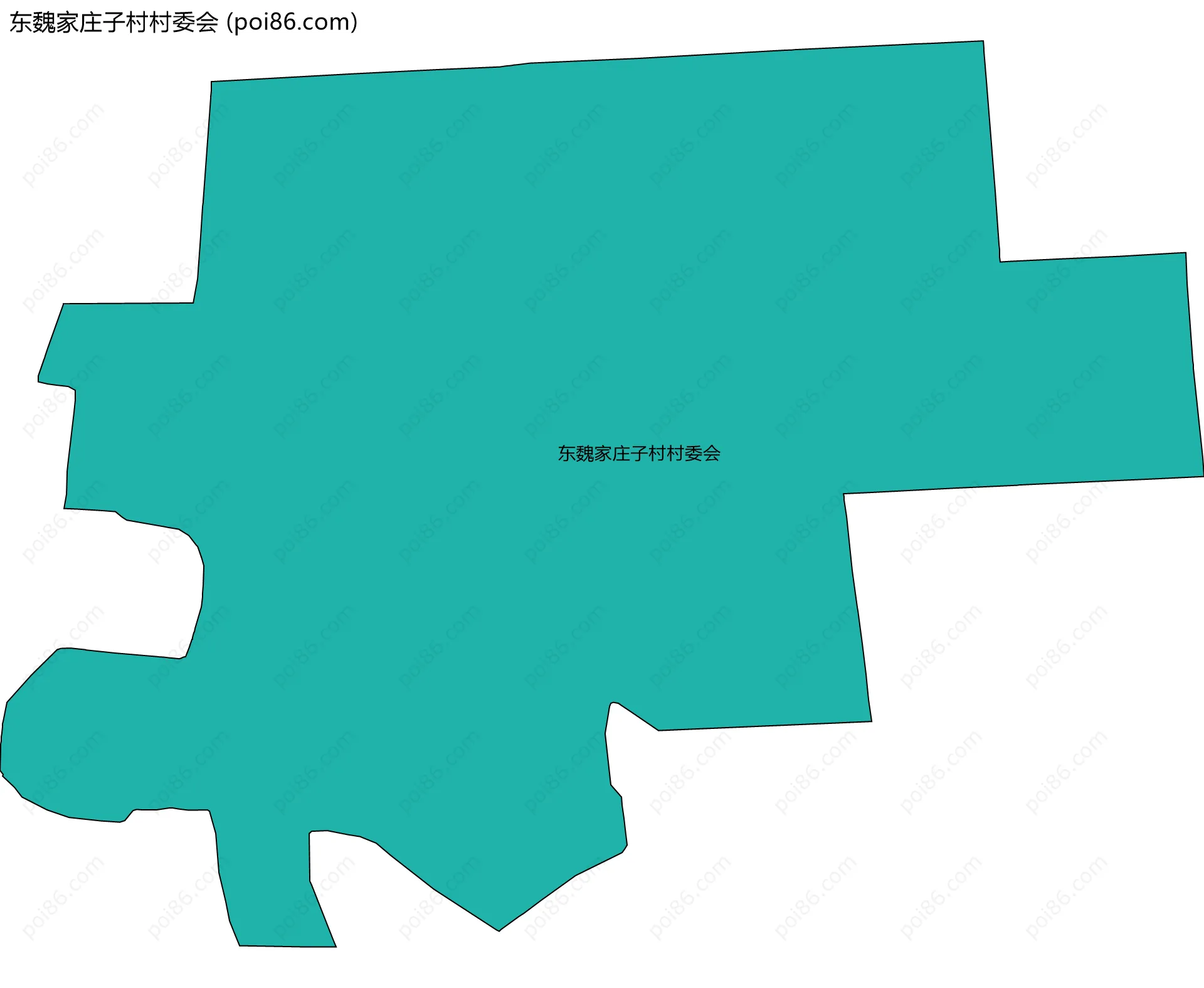 东魏家庄子村村委会边界地图