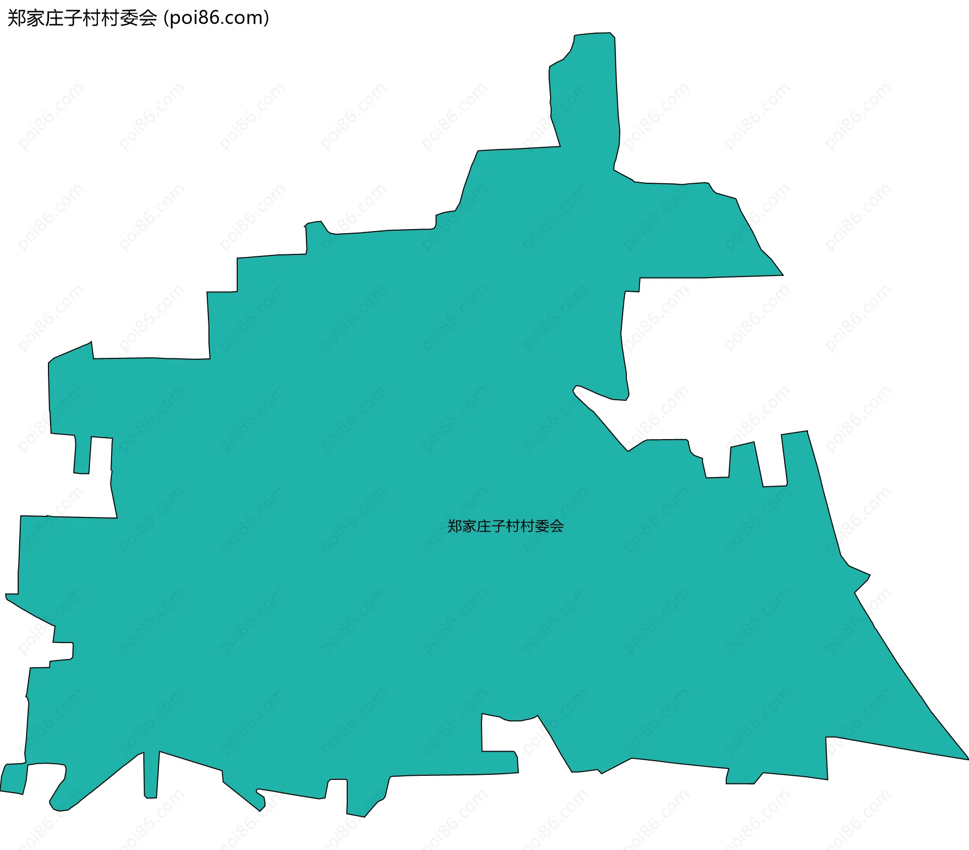 郑家庄子村村委会边界地图