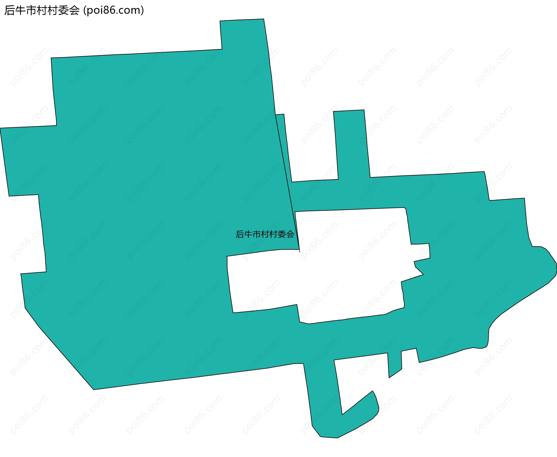 后牛市村村委会边界地图
