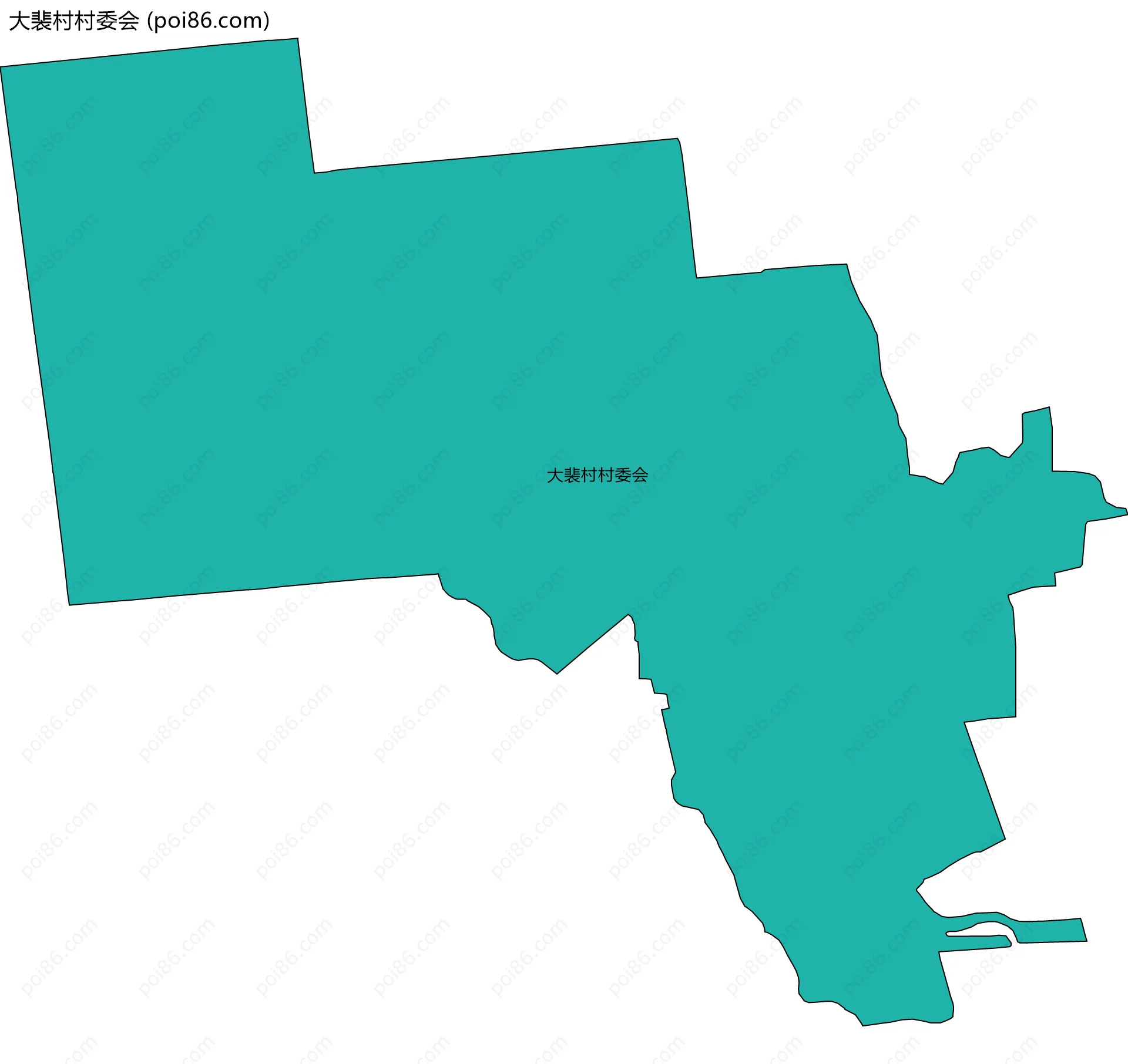 大裴村村委会边界地图