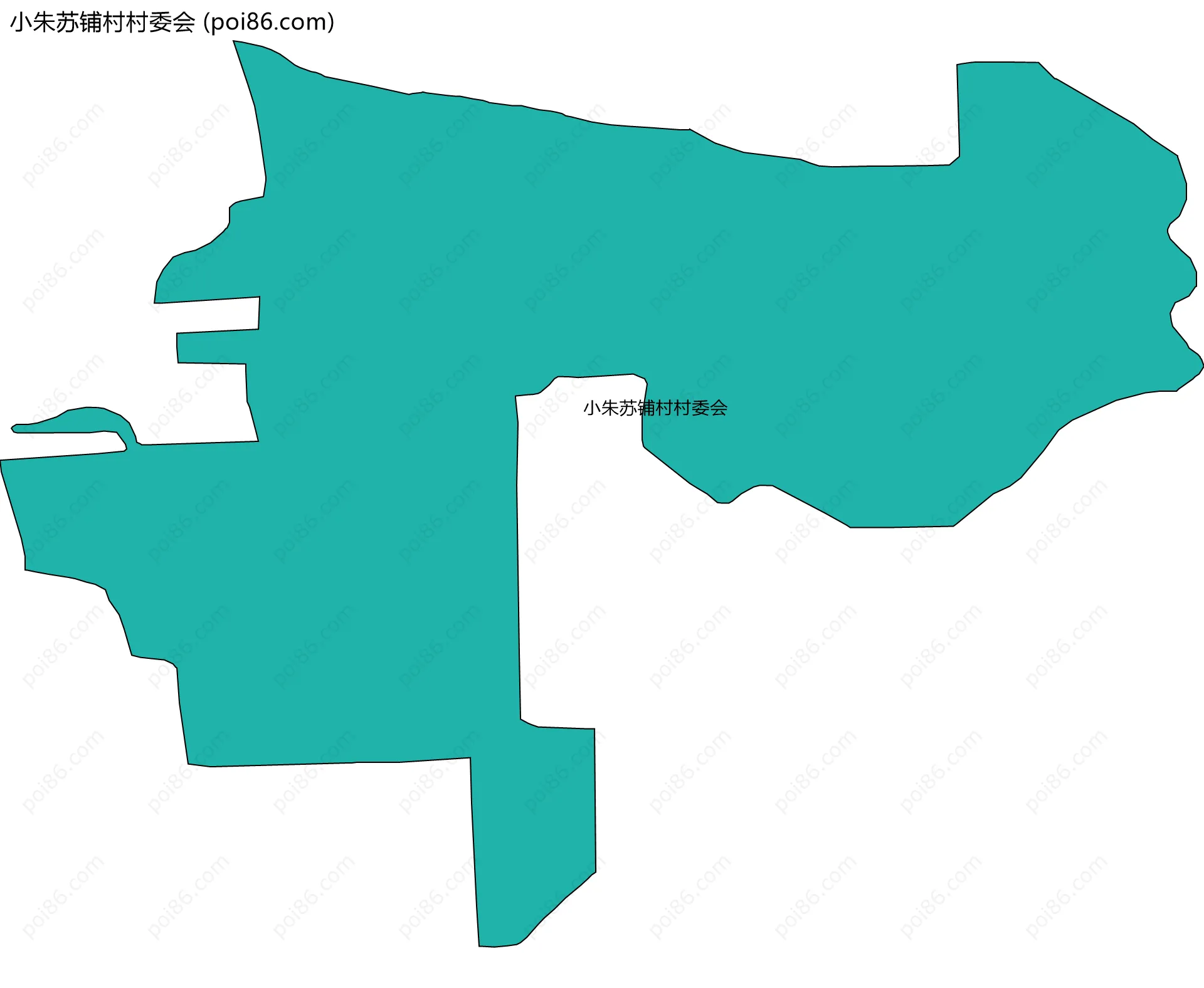 小朱苏铺村村委会边界地图