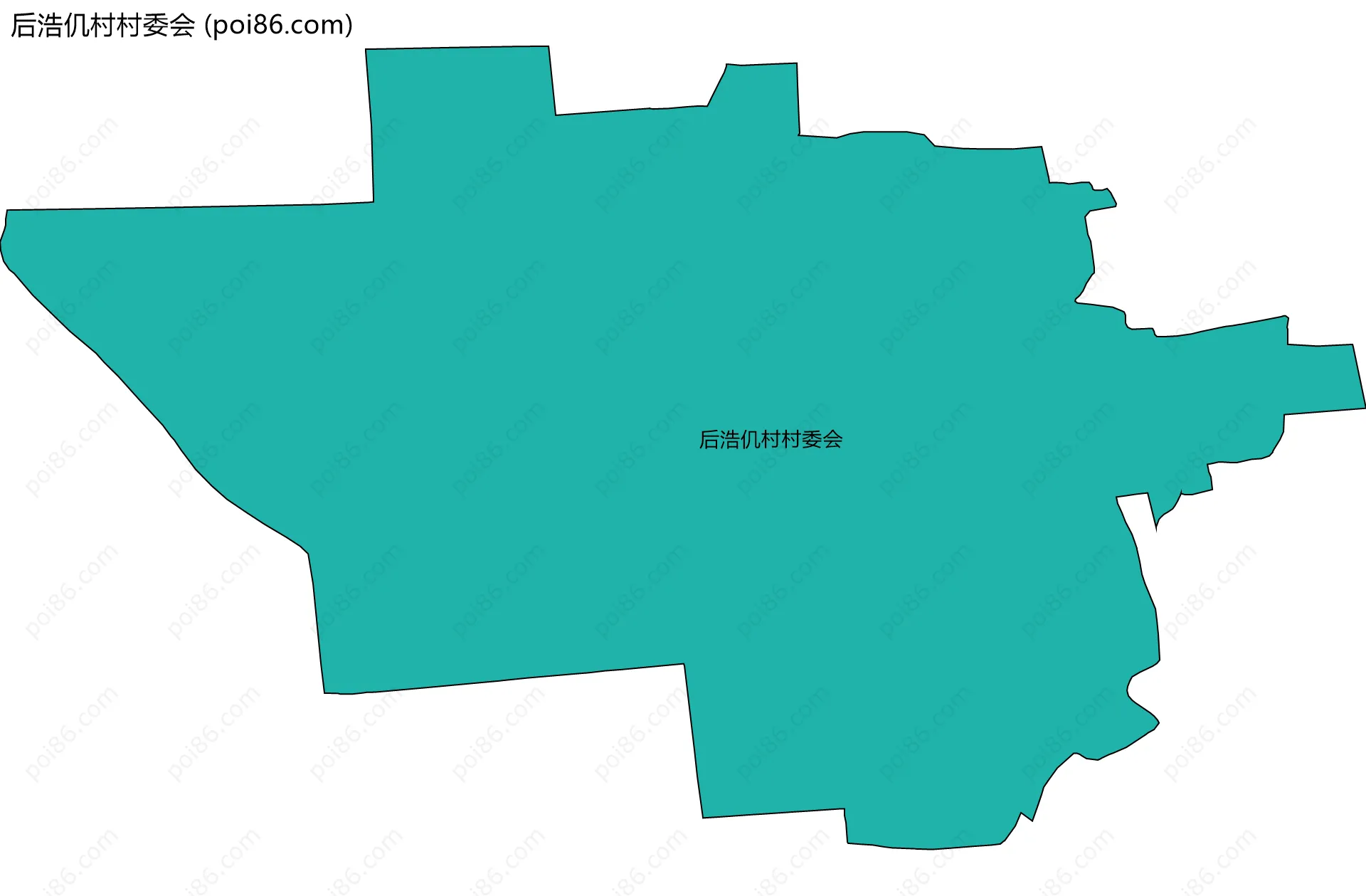 后浩仉村村委会边界地图