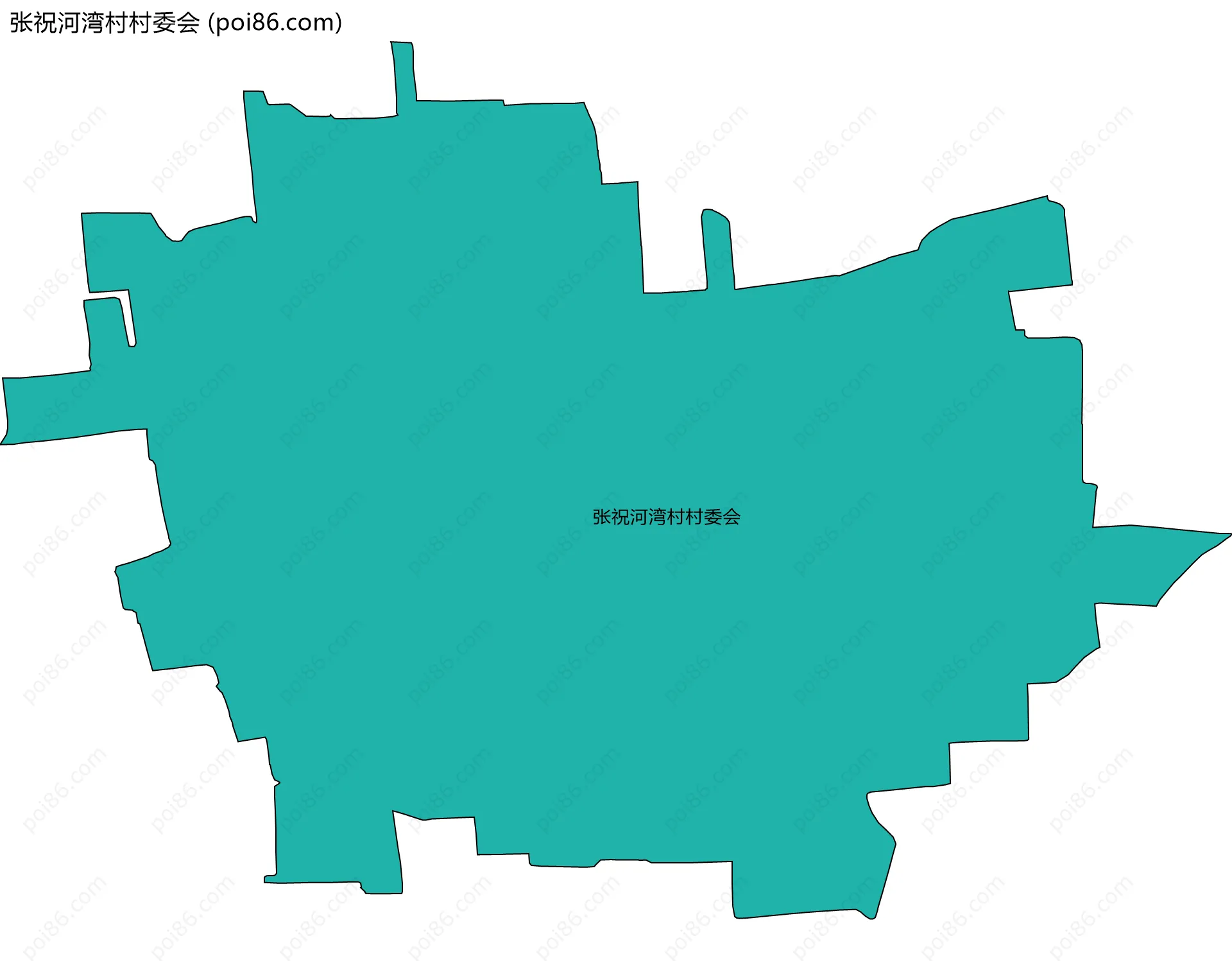 张祝河湾村村委会边界地图