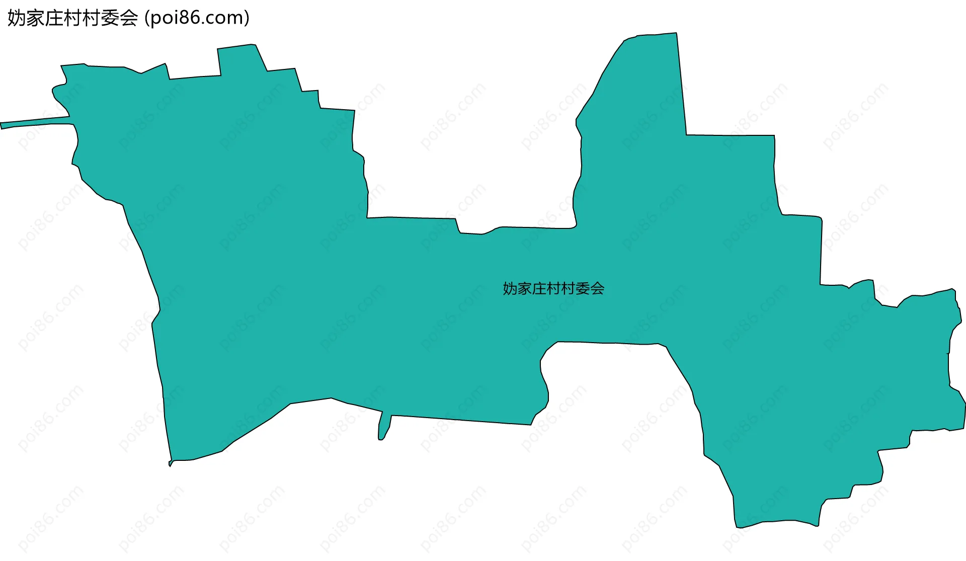 妫家庄村村委会边界地图