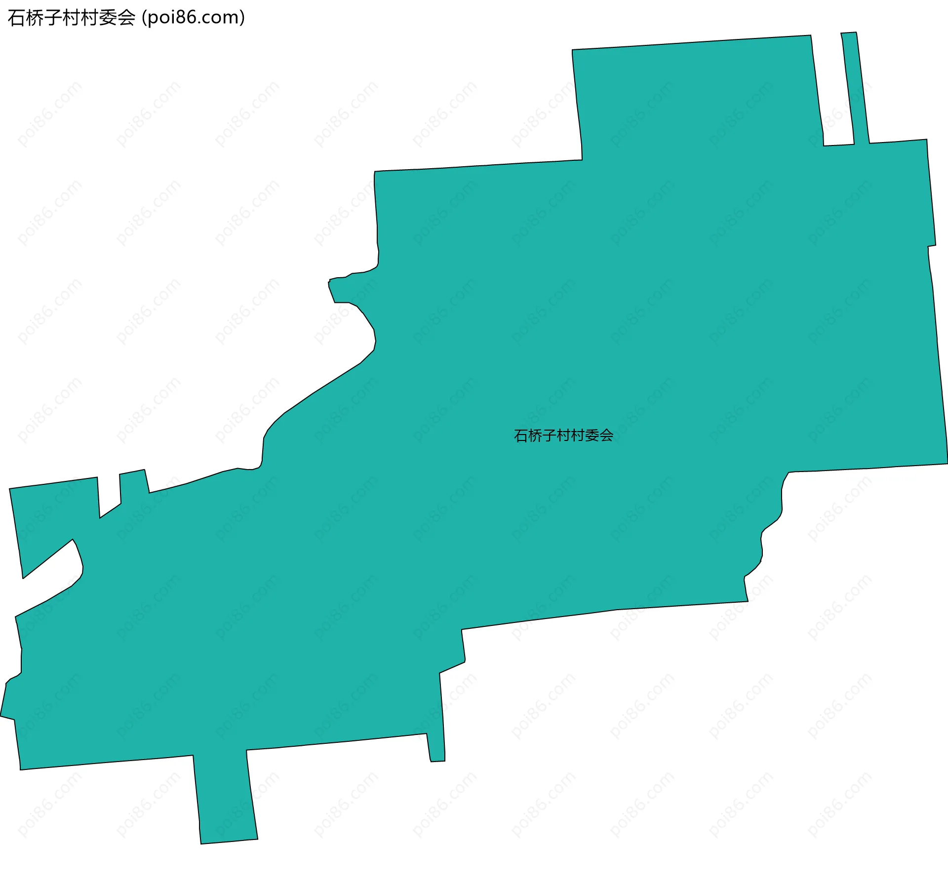 石桥子村村委会边界地图