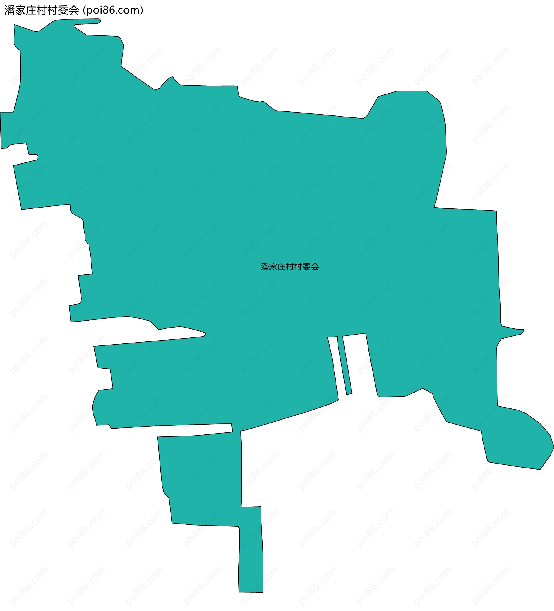 潘家庄村村委会边界地图