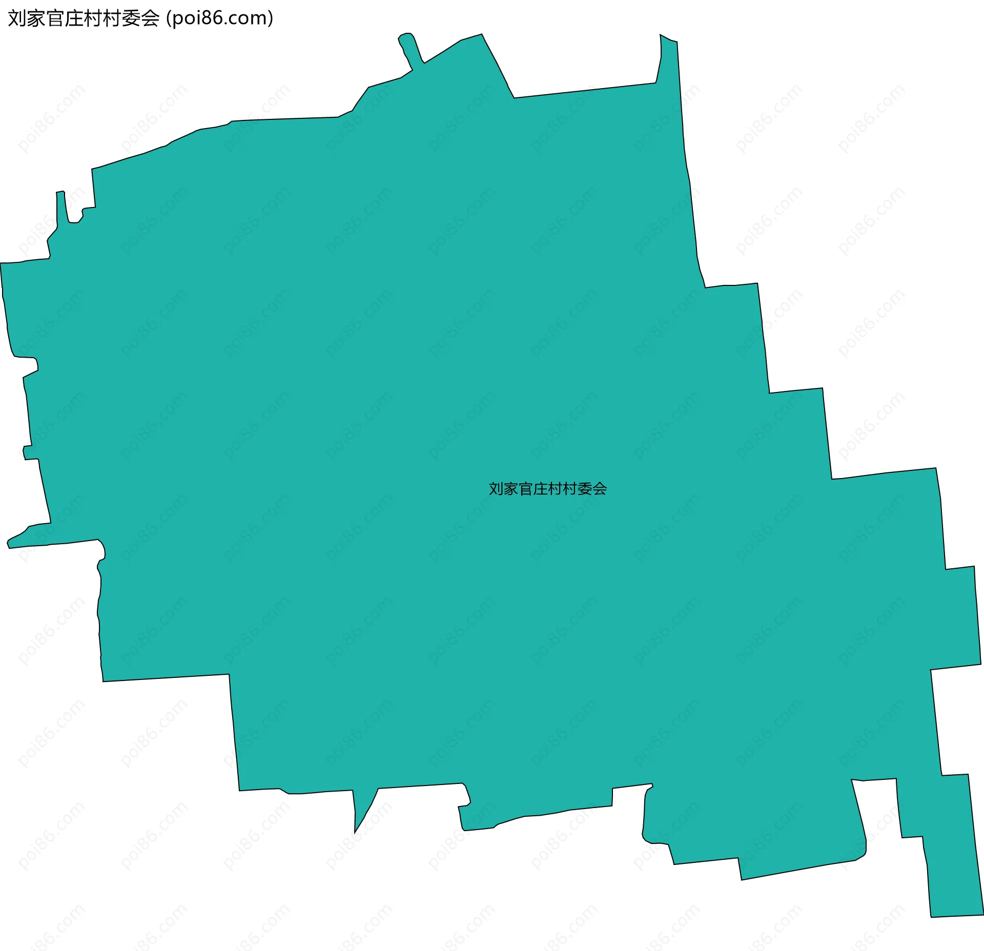 刘家官庄村村委会边界地图
