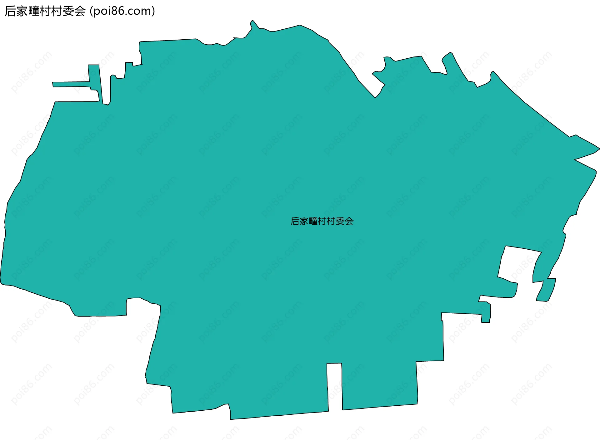 后家疃村村委会边界地图