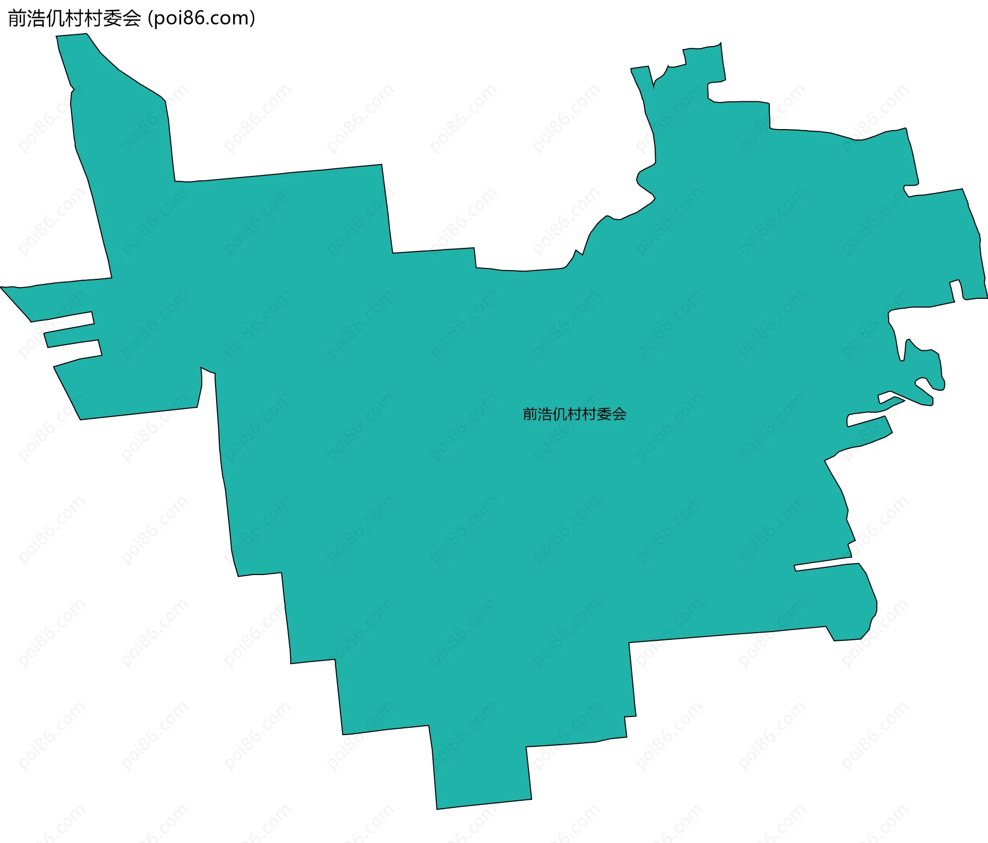 前浩仉村村委会边界地图