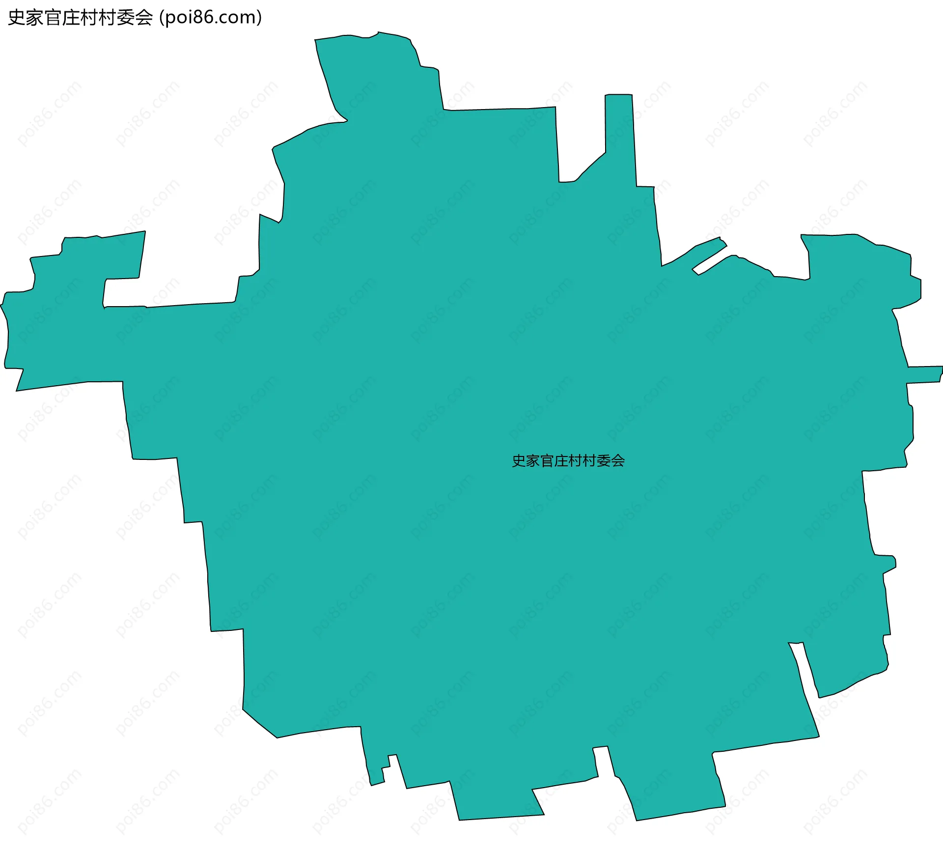 史家官庄村村委会边界地图