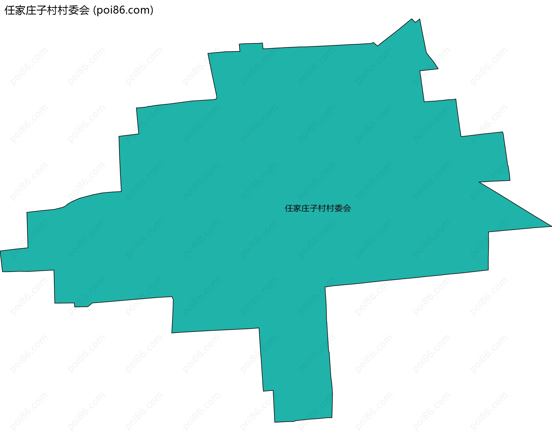 任家庄子村村委会边界地图