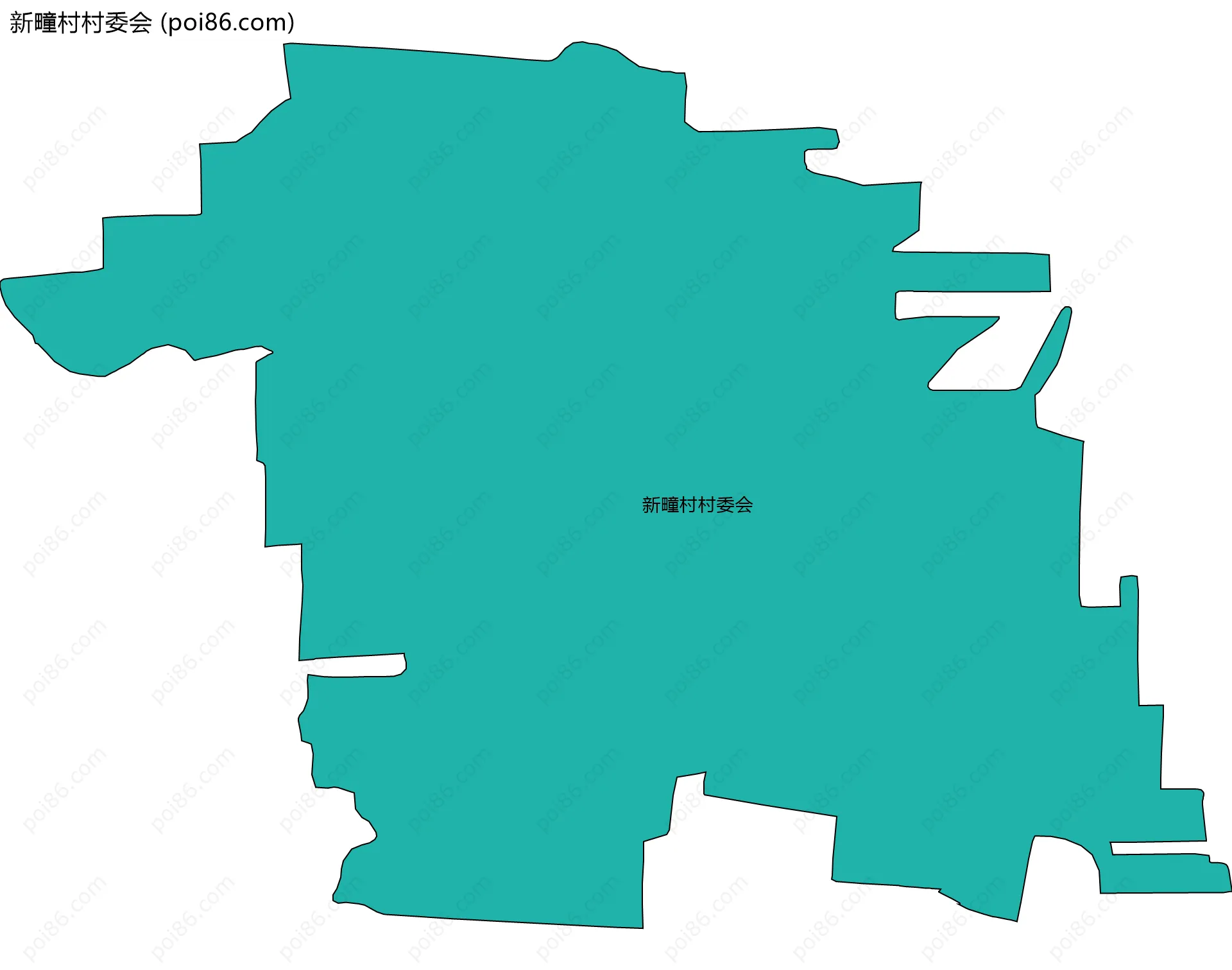 新疃村村委会边界地图