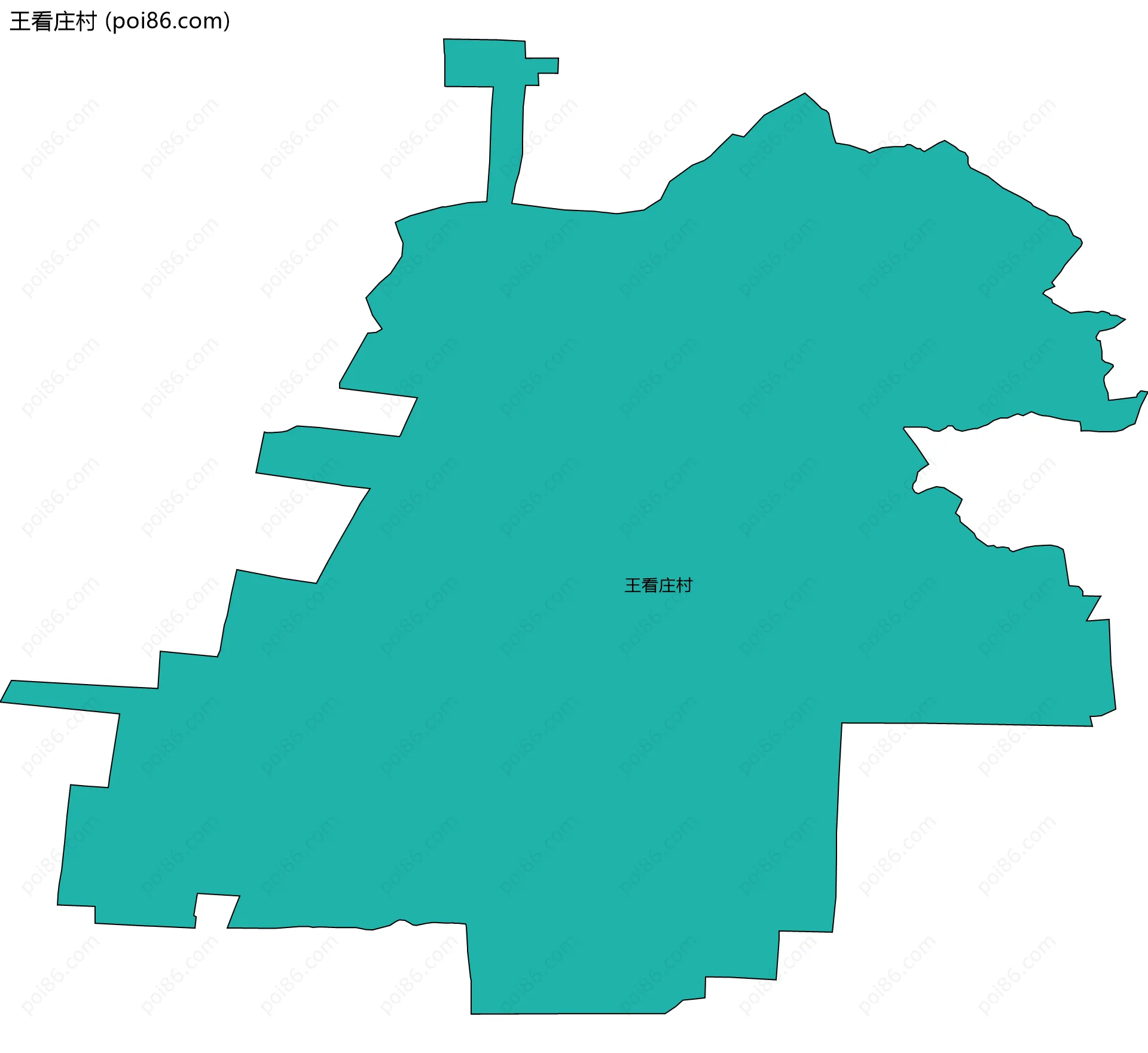 王看庄村边界地图
