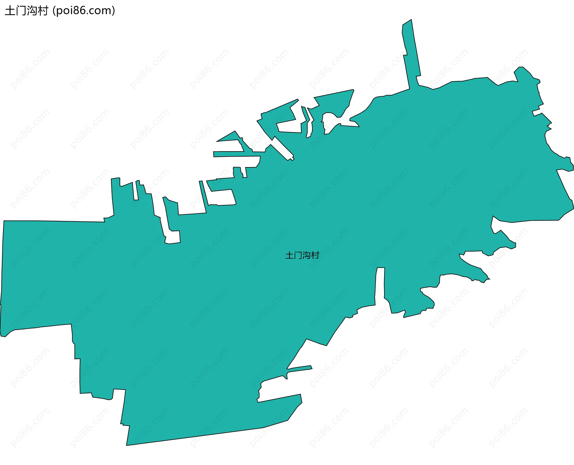 土门沟村边界地图