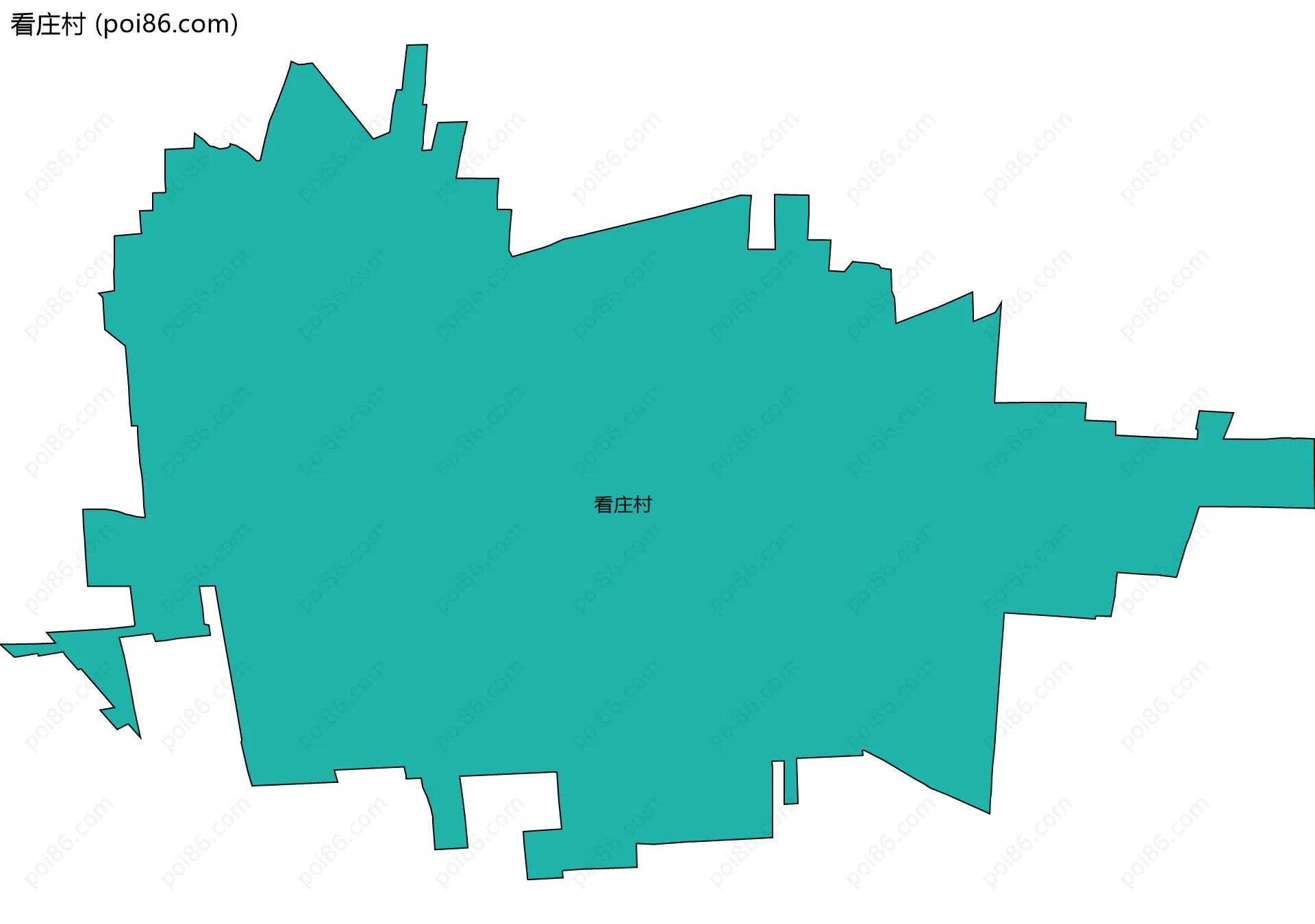 看庄村边界地图
