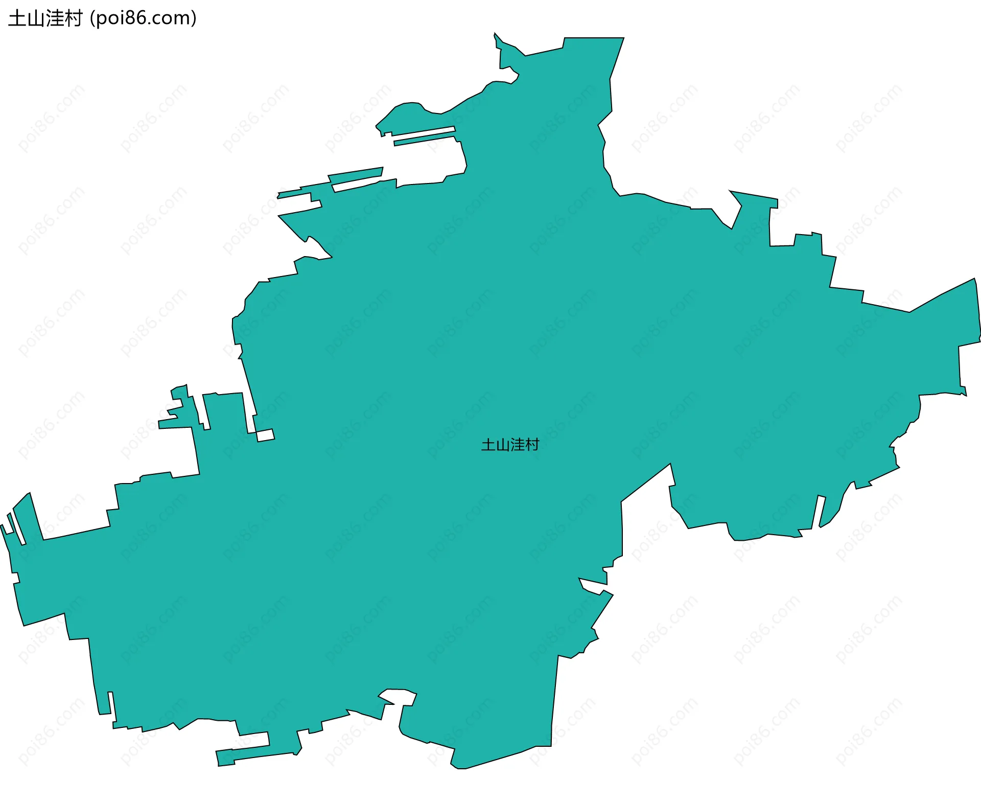 土山洼村边界地图