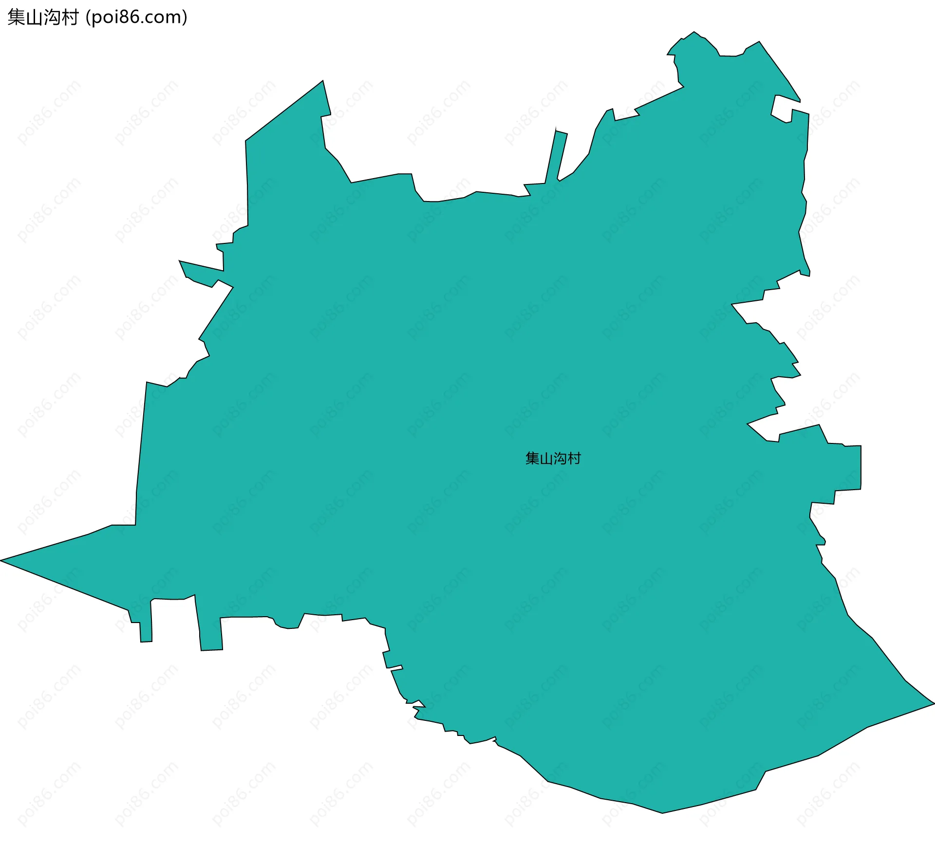 集山沟村边界地图