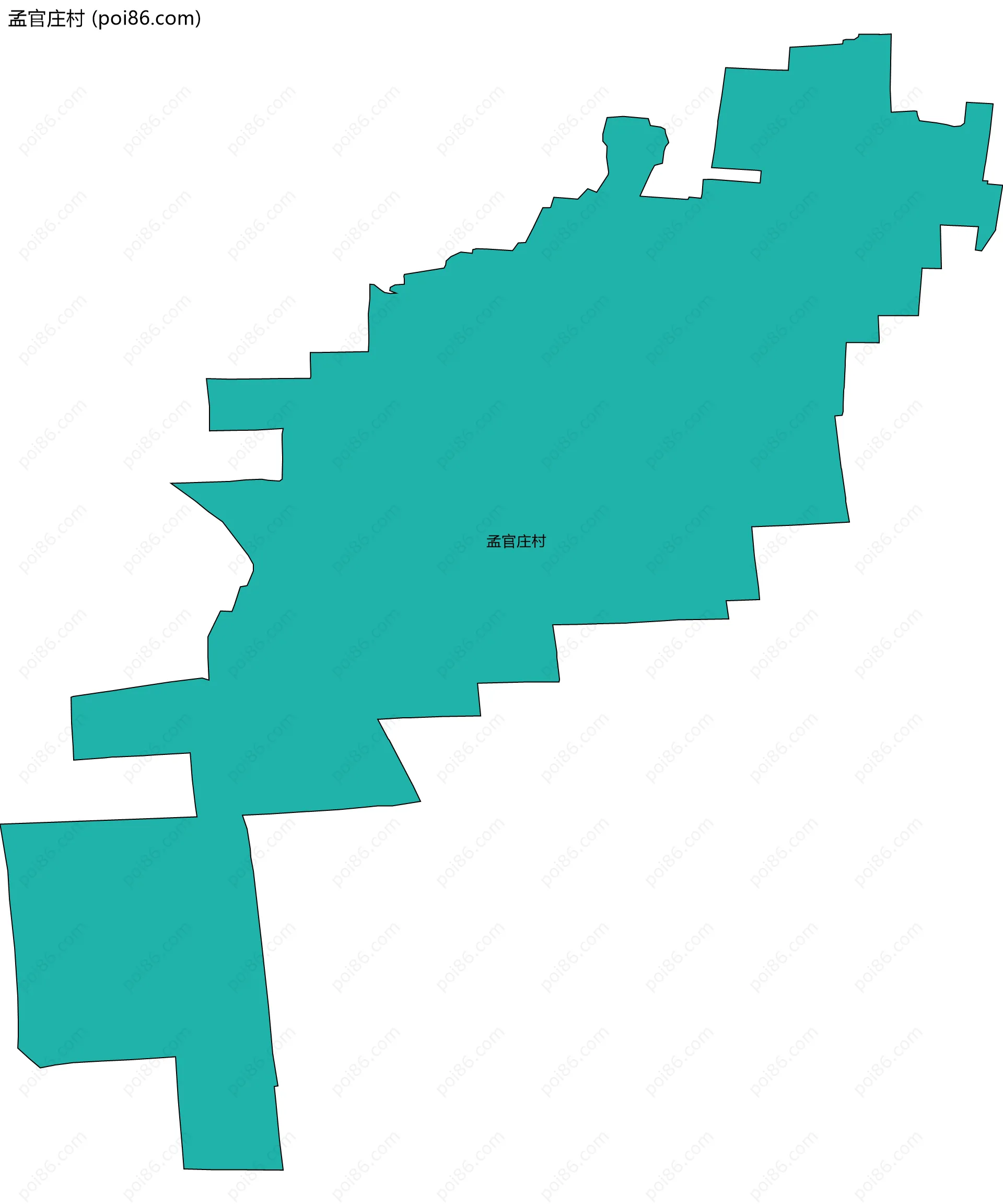 孟官庄村边界地图