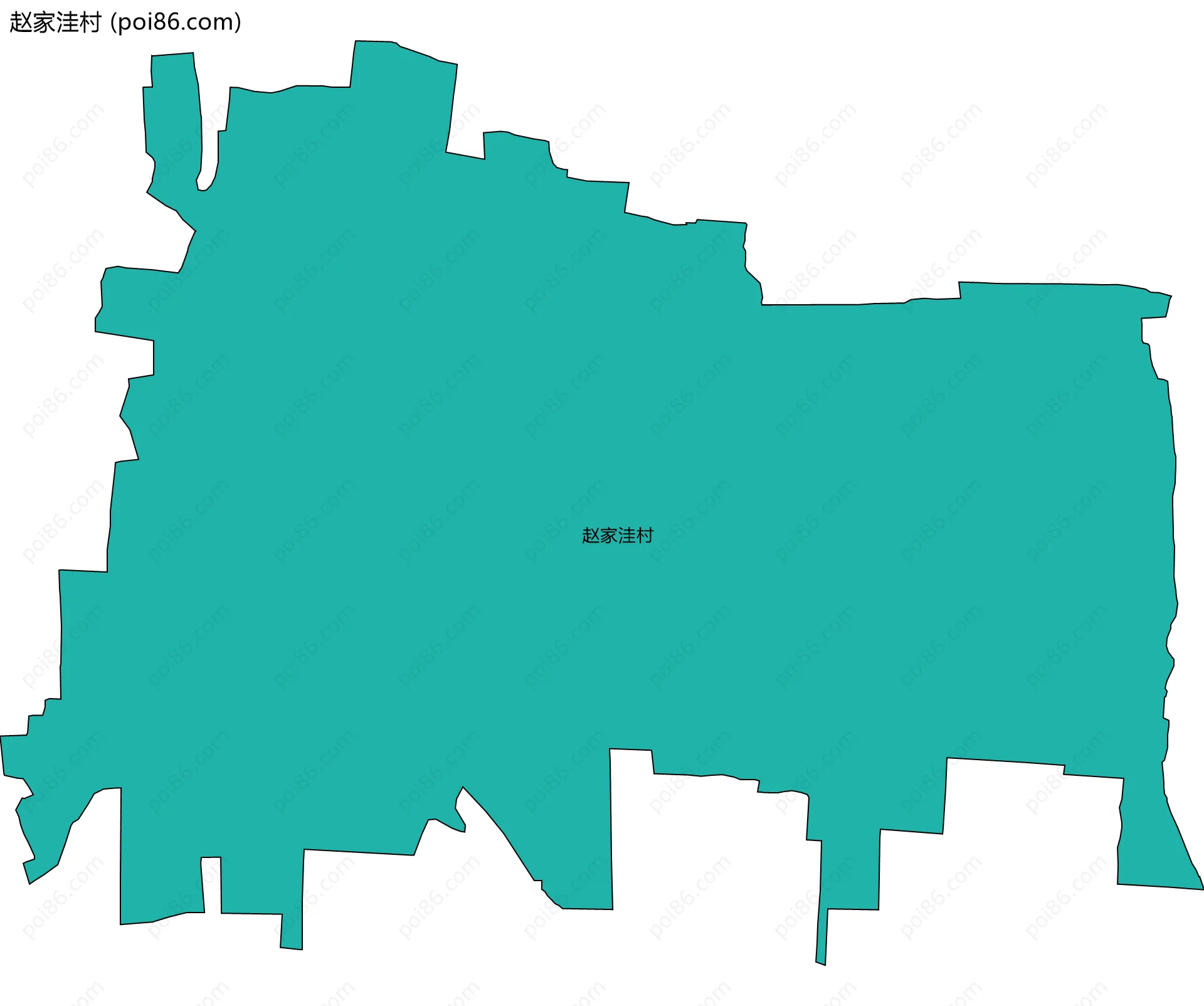 赵家洼村边界地图