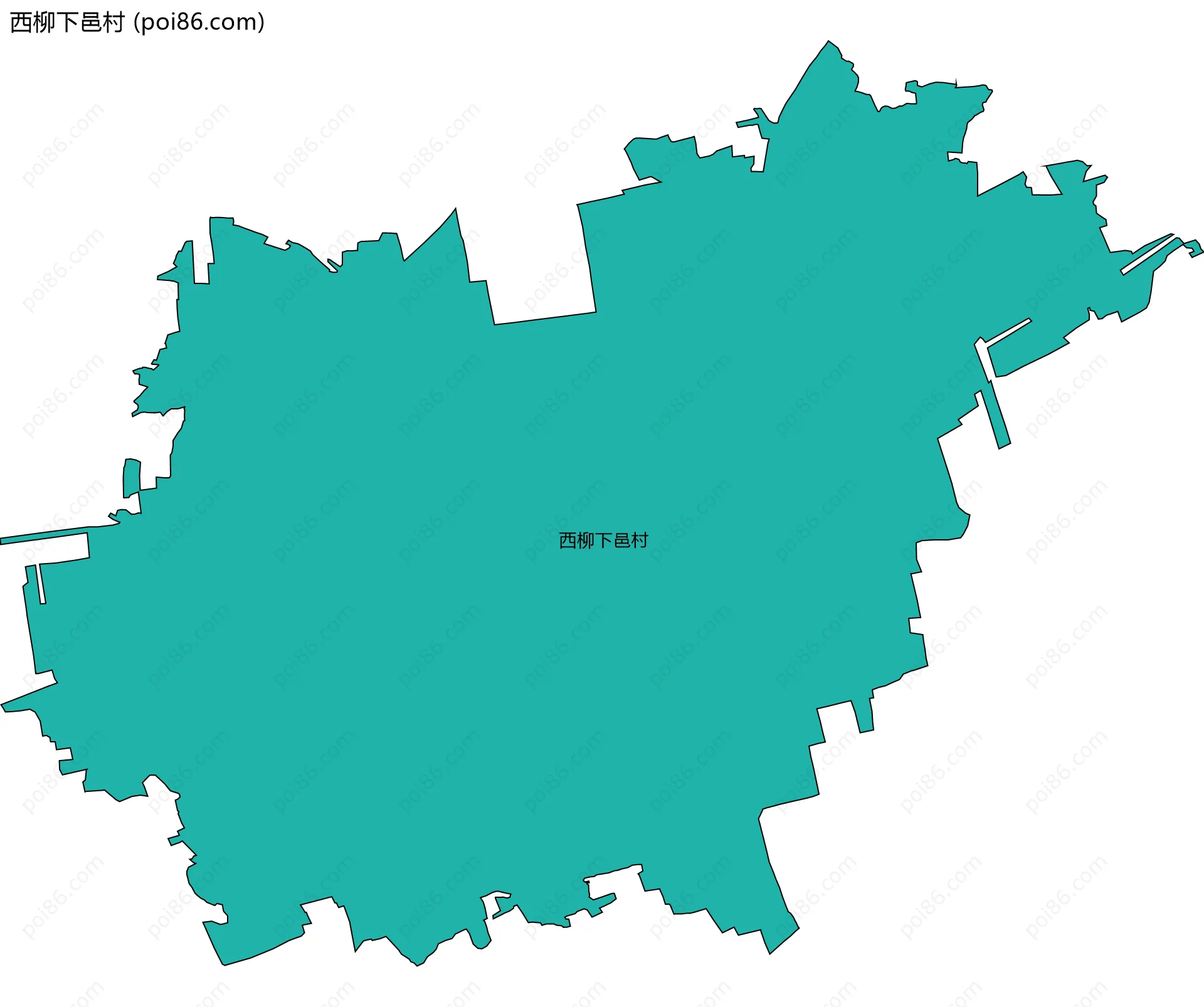 西柳下邑村边界地图