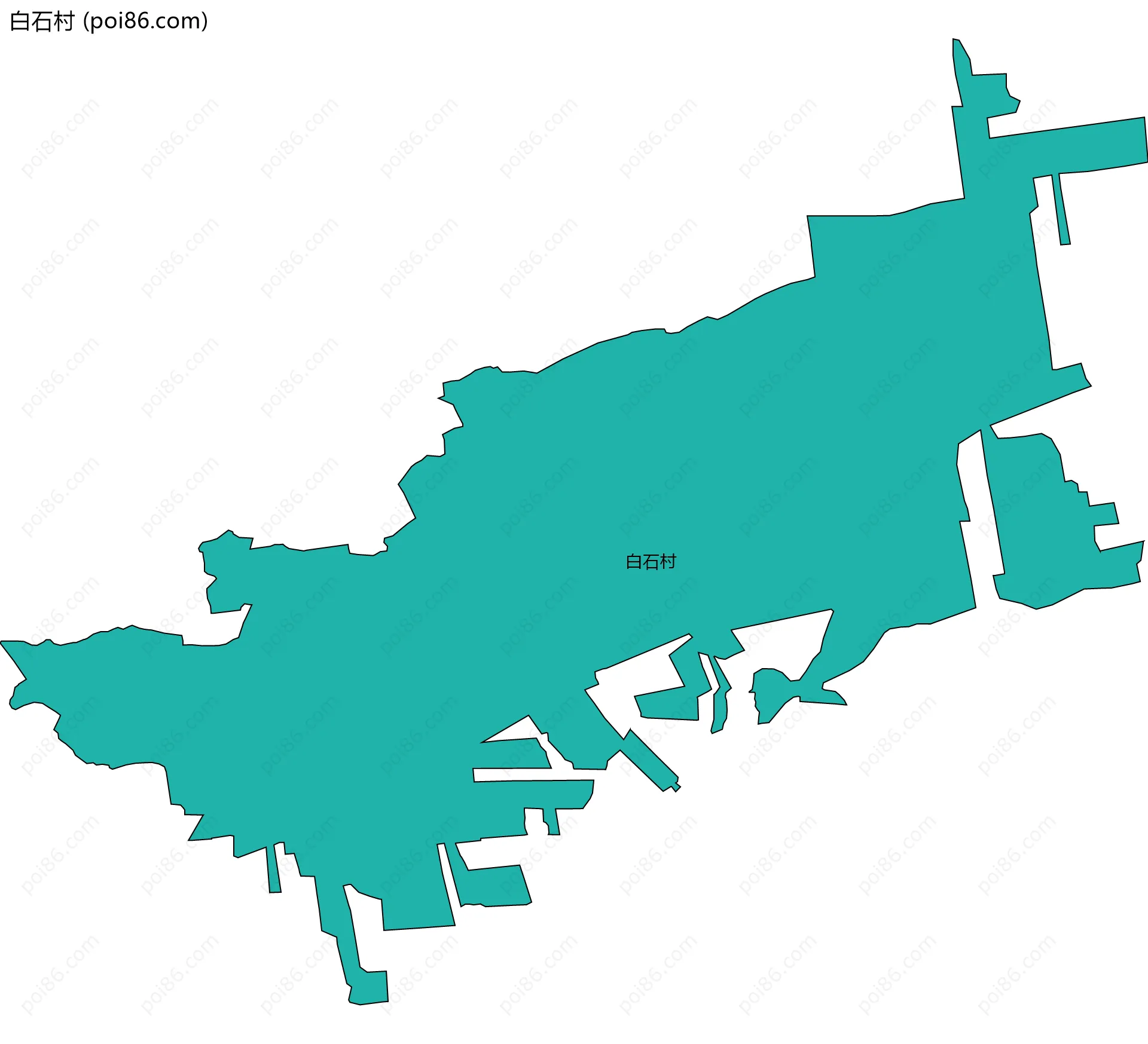 白石村边界地图