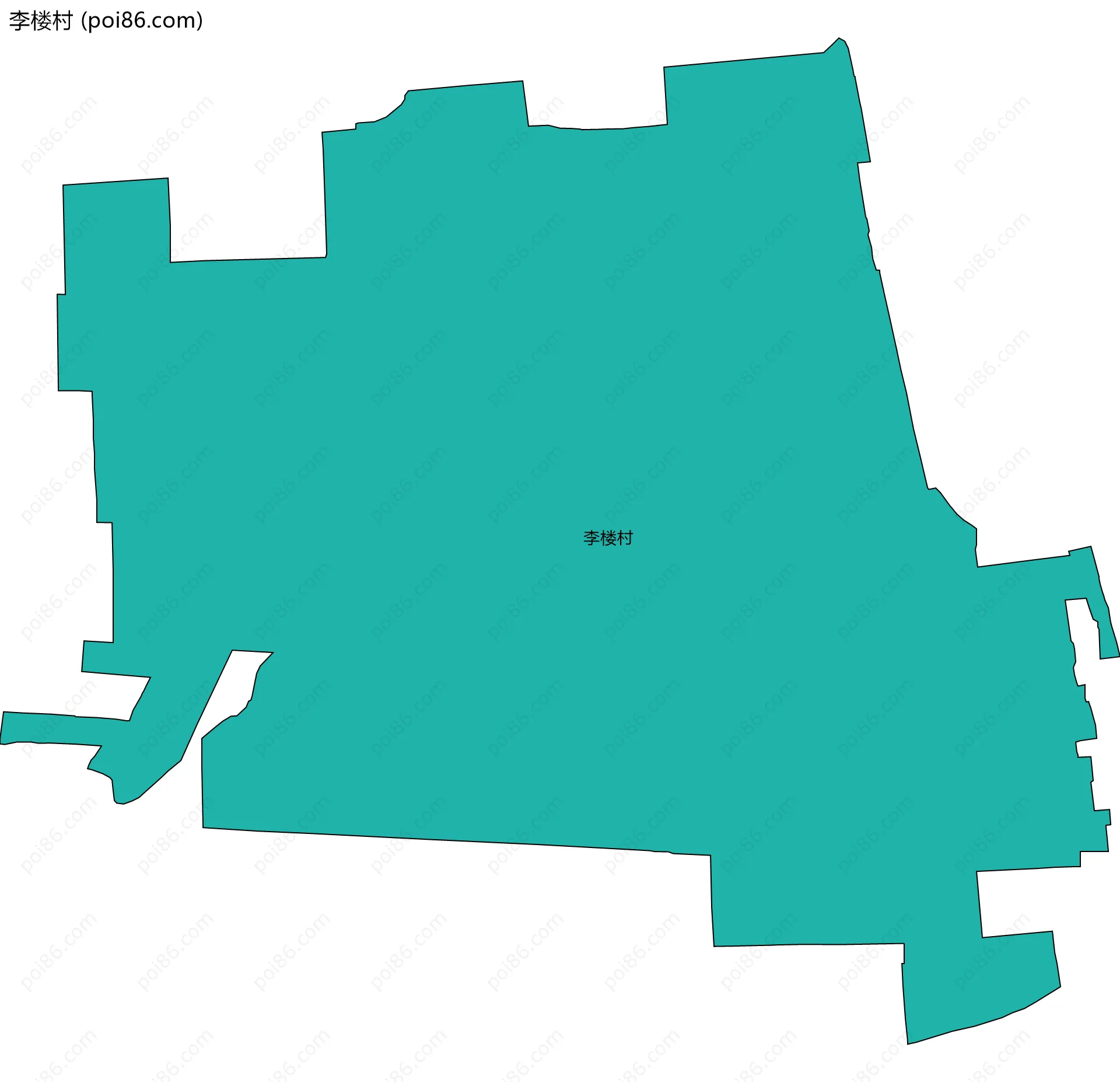 李楼村边界地图