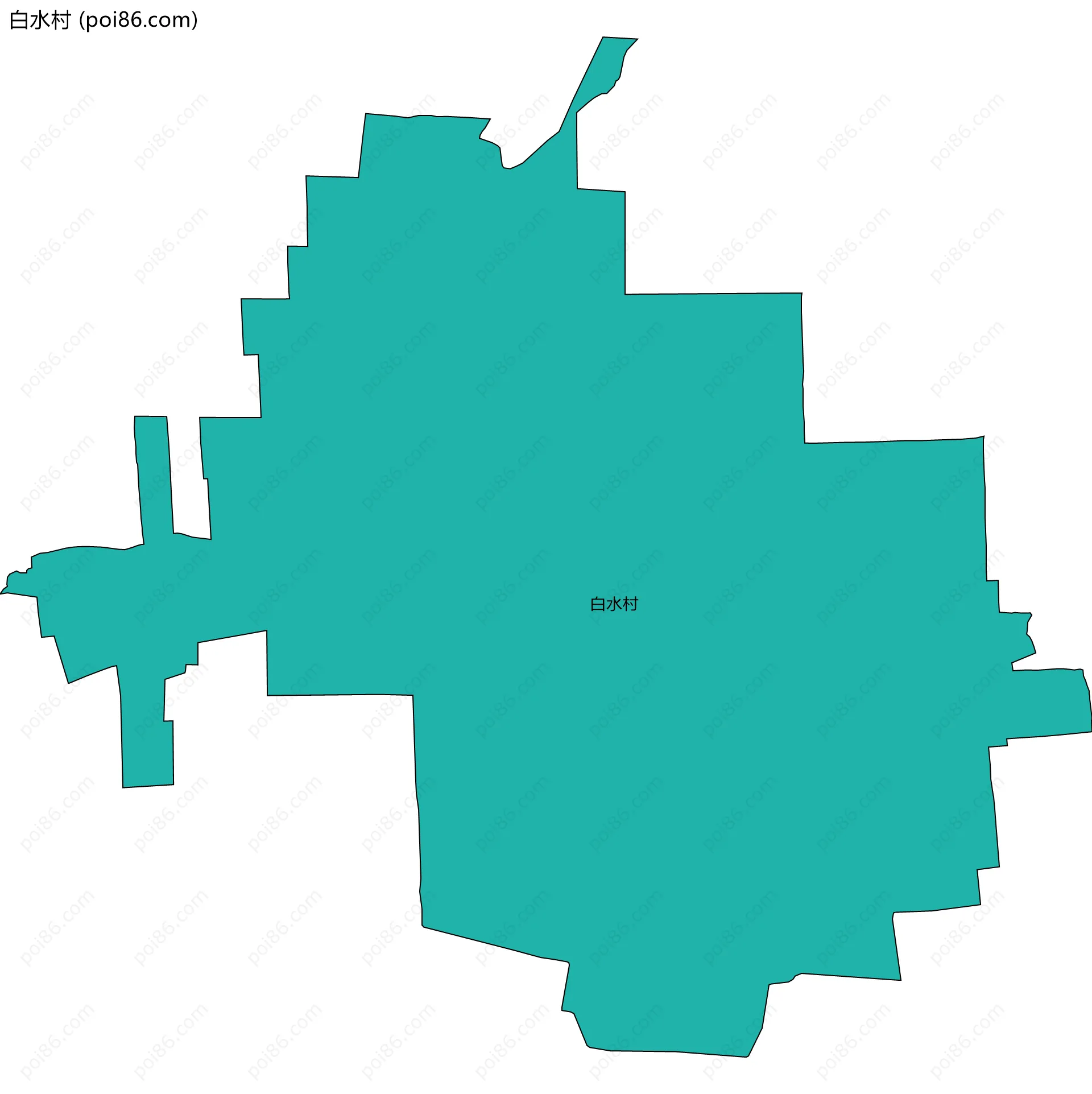 白水村边界地图