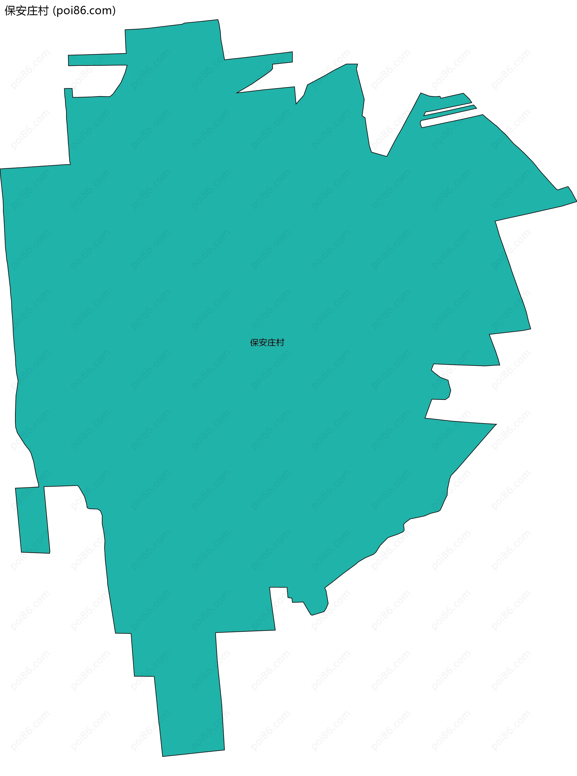 保安庄村边界地图