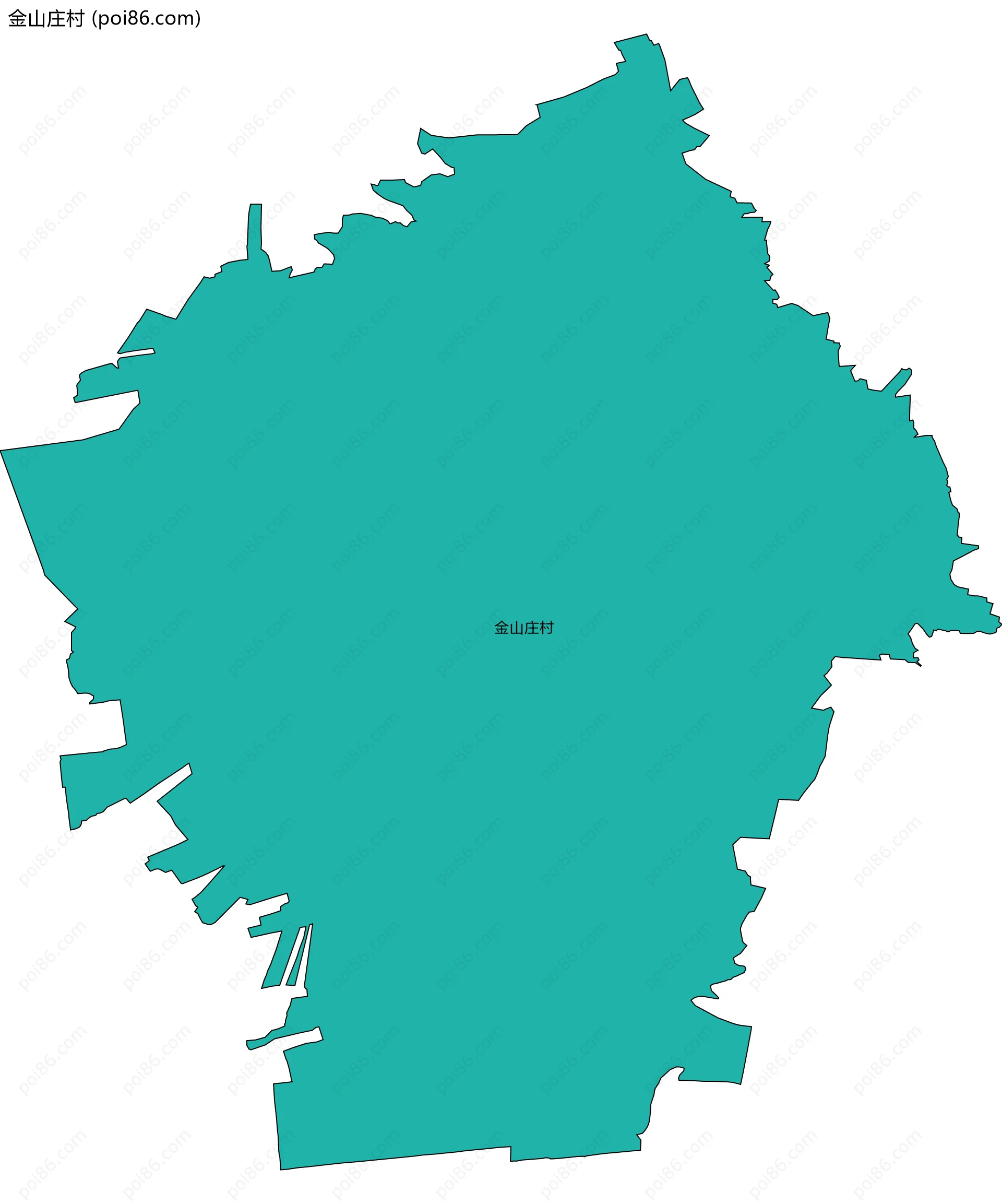 金山庄村边界地图