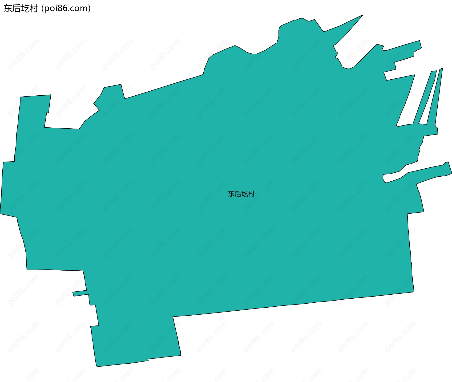 东后圪村边界地图