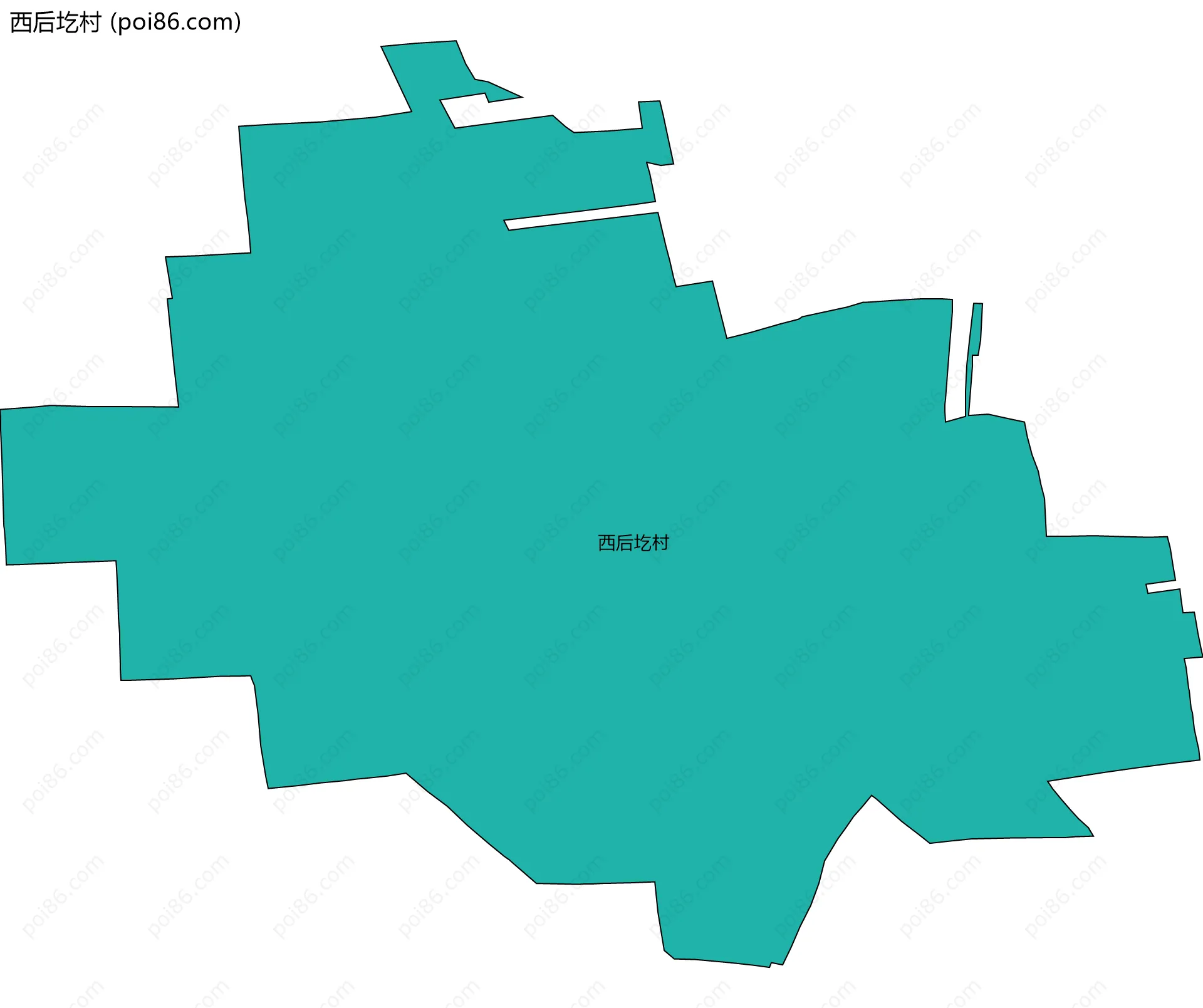 西后圪村边界地图