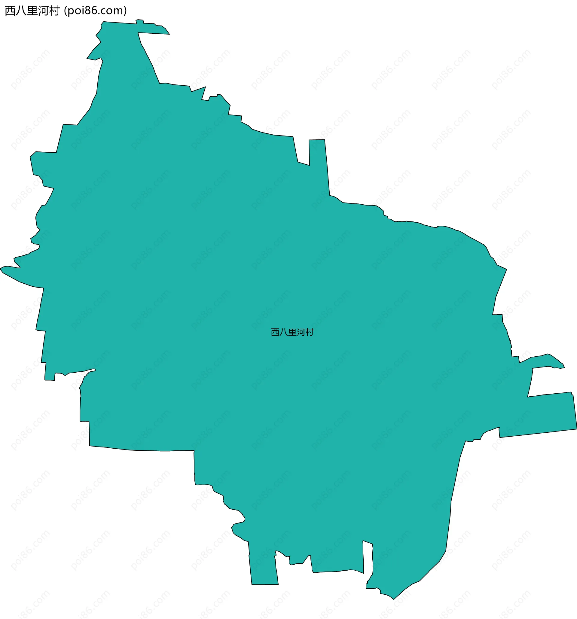 西八里河村边界地图