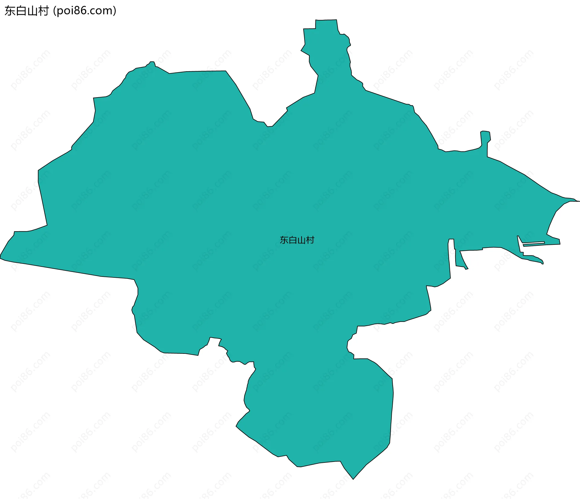 东白山村边界地图