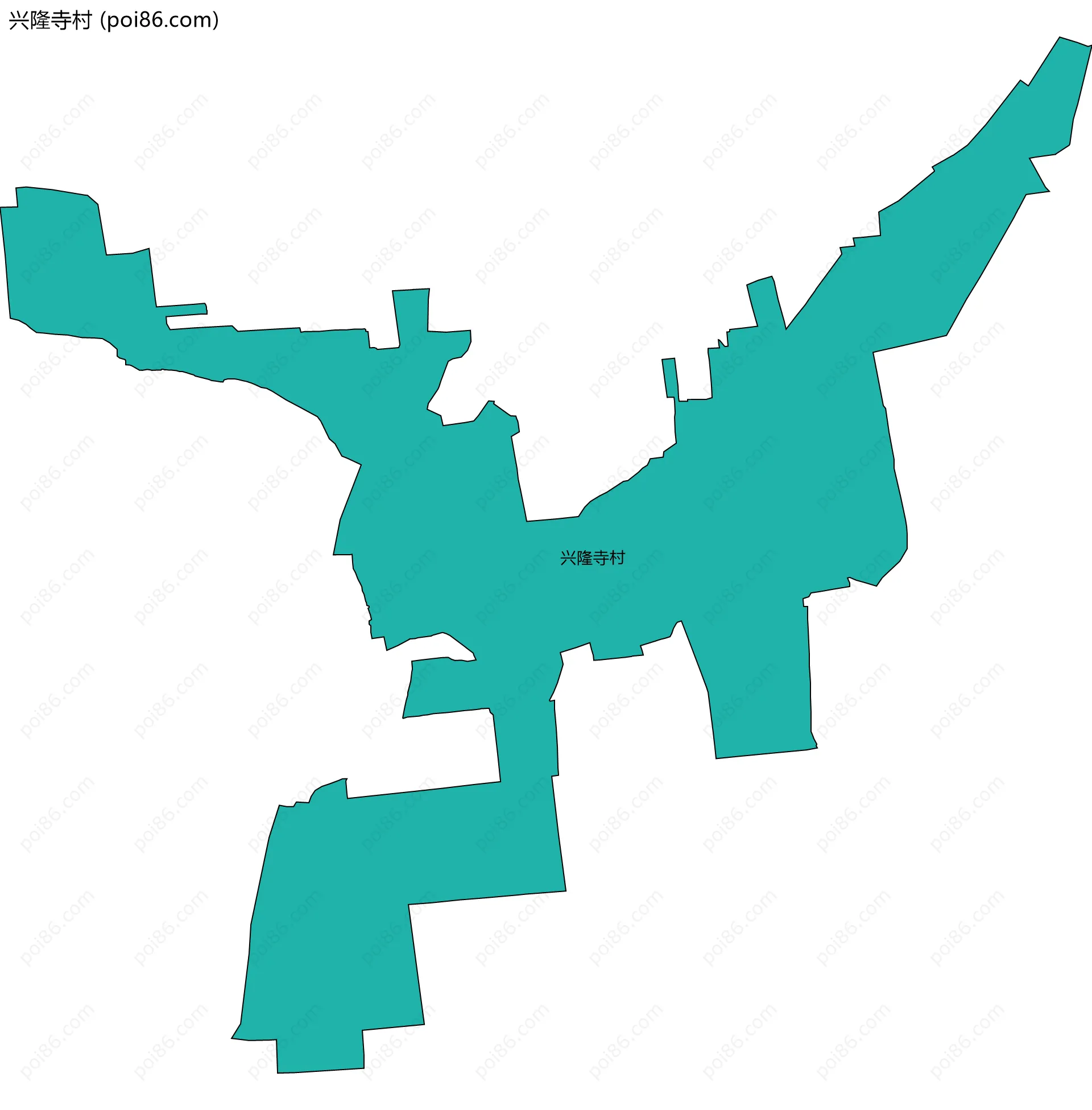 兴隆寺村边界地图
