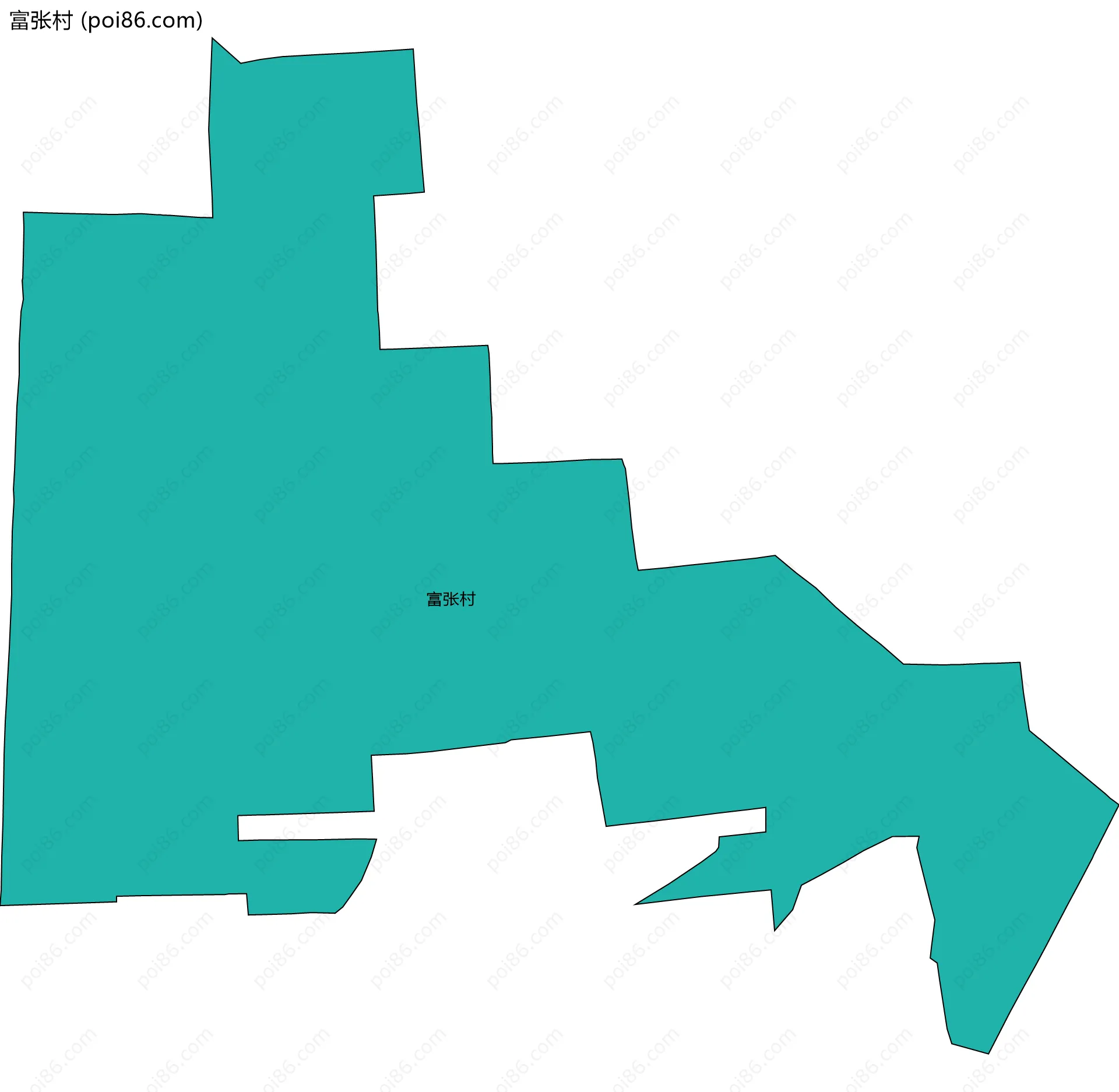 富张村边界地图