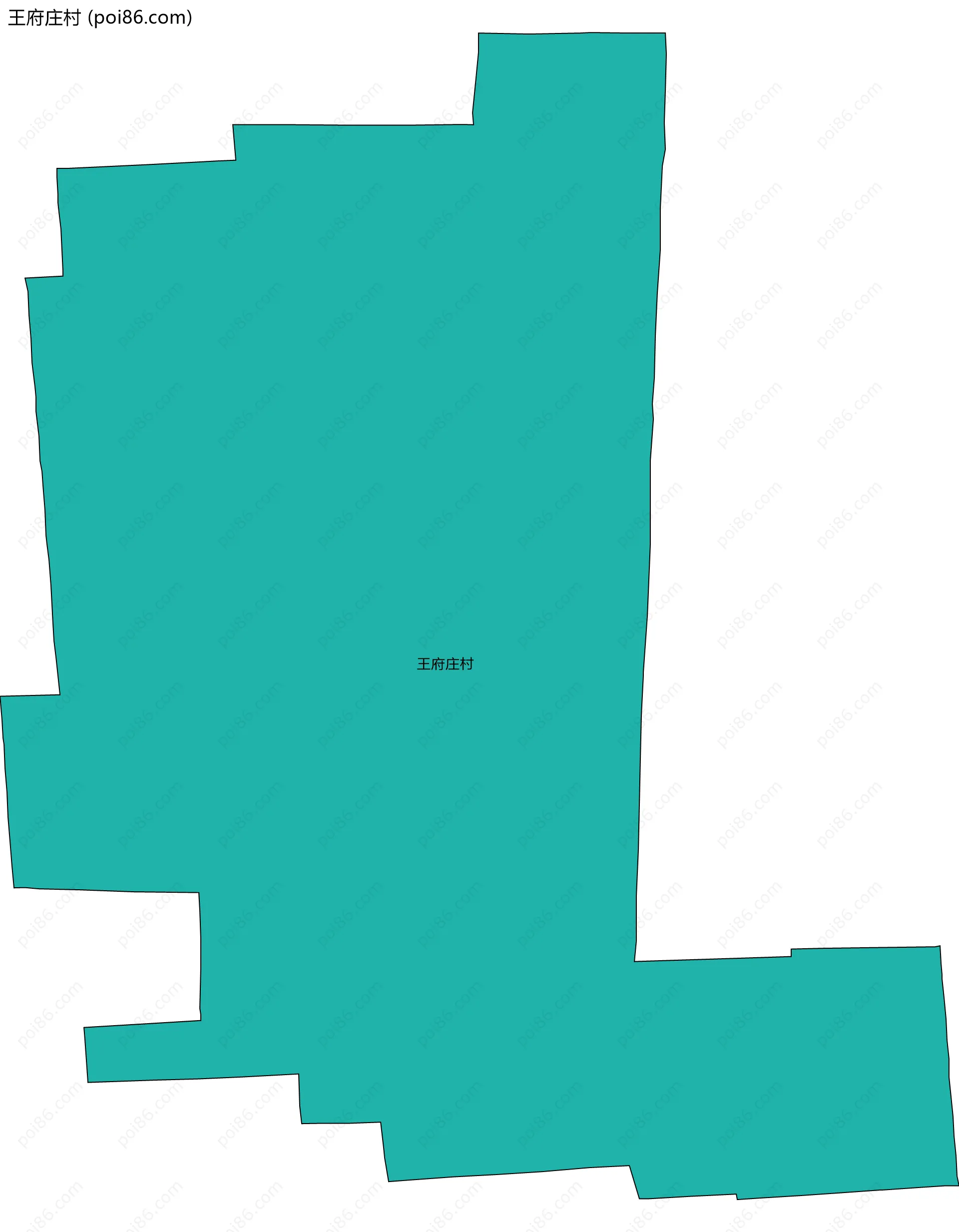 王府庄村边界地图